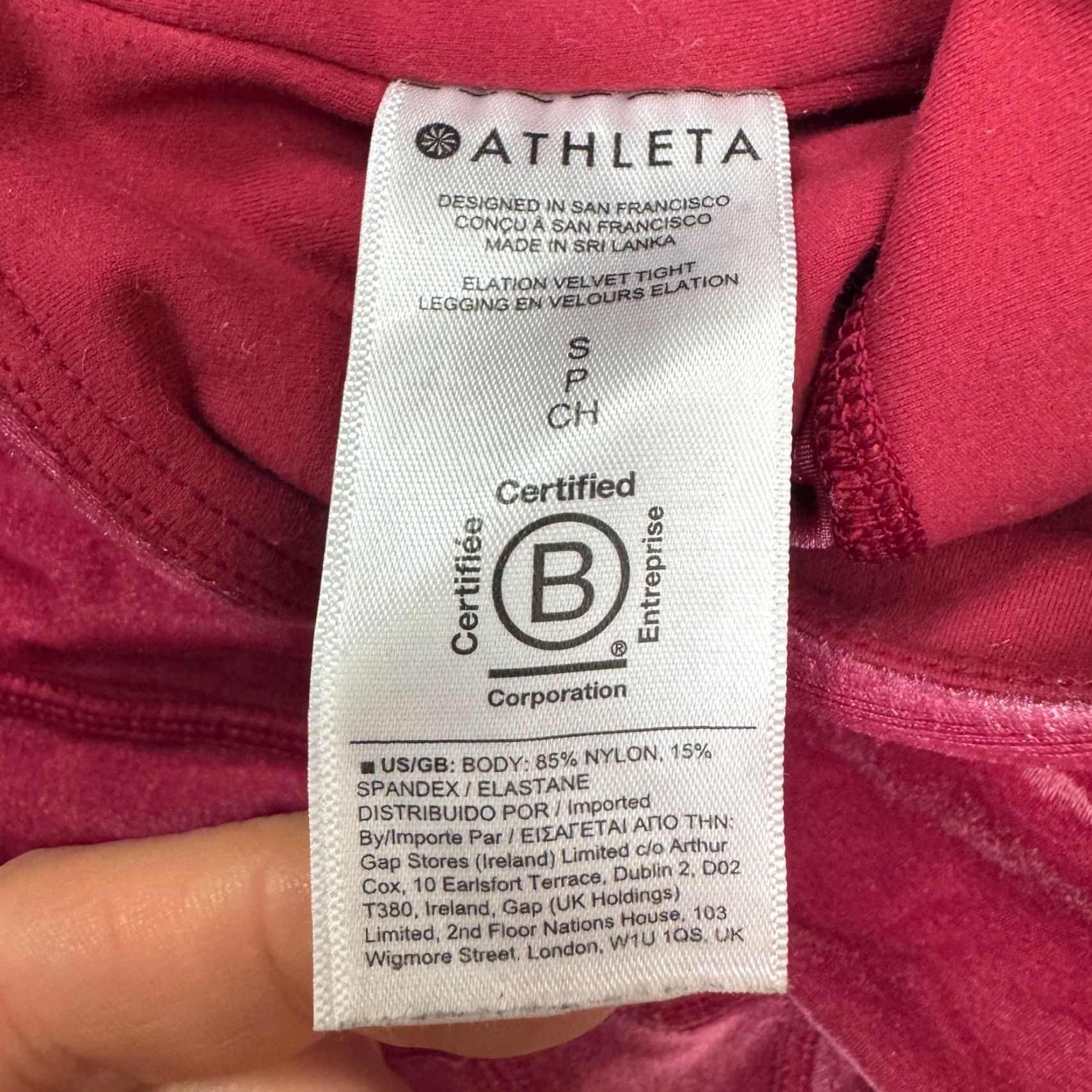 Athleta VINTAGE Athleta Elation Velvet Leggings Womens Small Pink Compression Athleisure Yoga Fitness Size 28" / US 6 / IT 42 - 5 Thumbnail