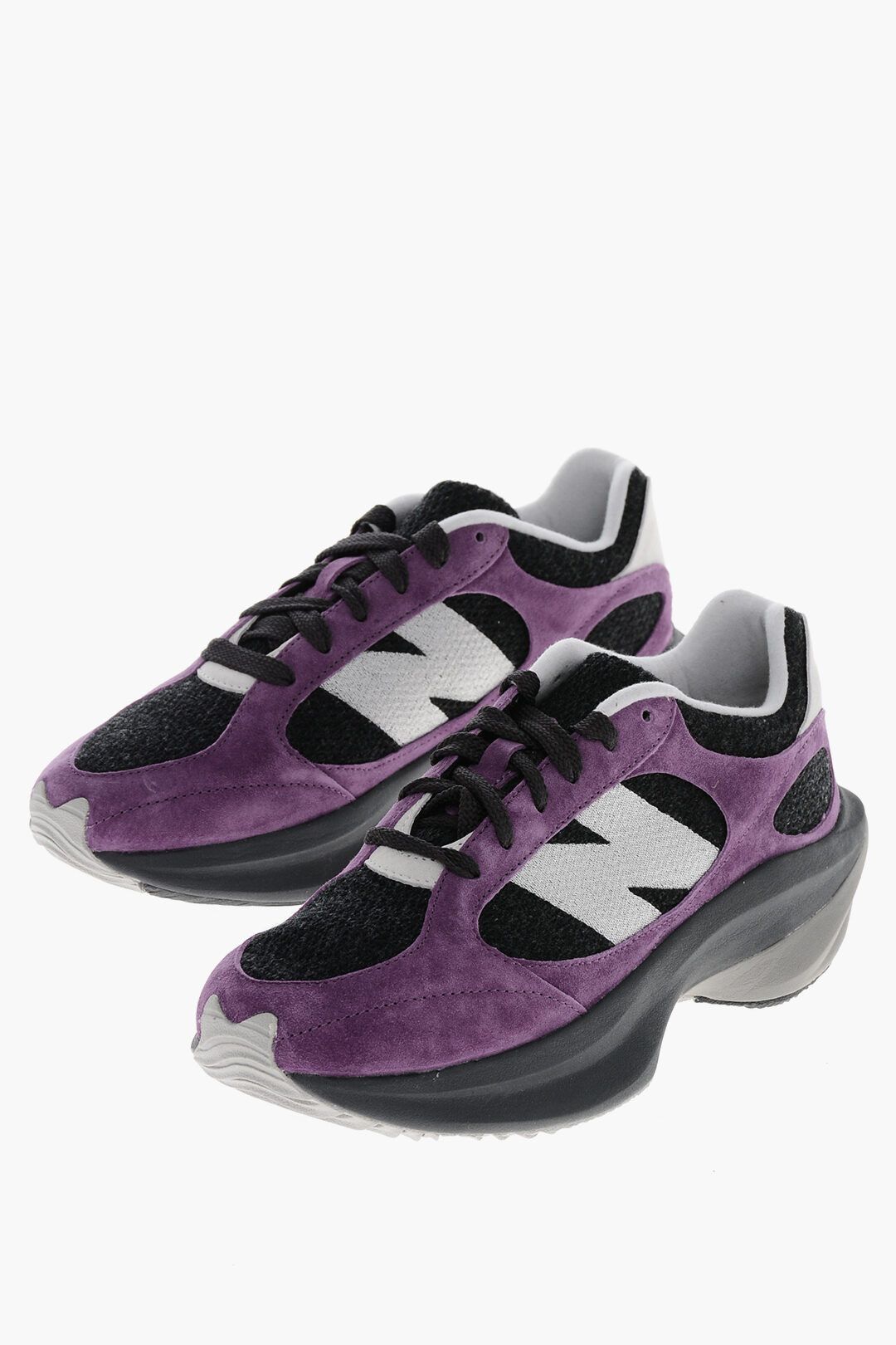 New Balance og1mm1125 Two-Tone Suede Low-Top Sneakers in Black/Purple Size US 11.5 / EU 44-45 - 2 Thumbnail