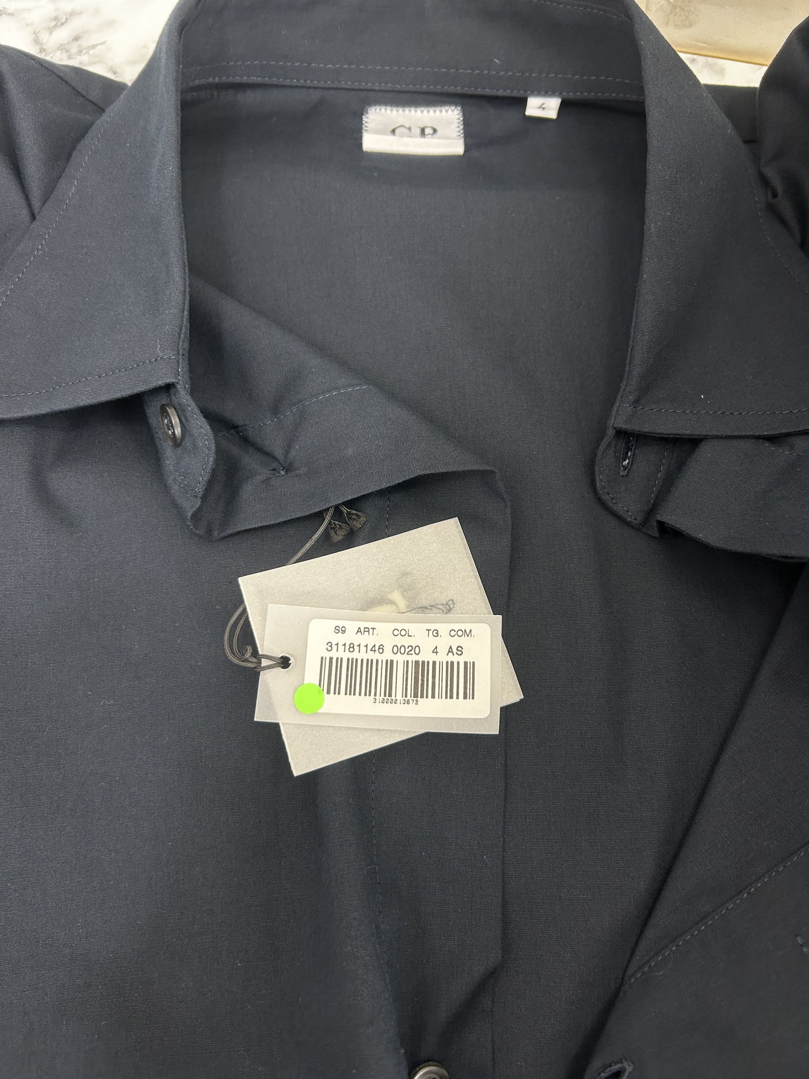 C.P. Company CP Company Blue Stretch Cotton Shirt With Covered Buttons Size US XL / EU 56 / 4 - 4 Thumbnail