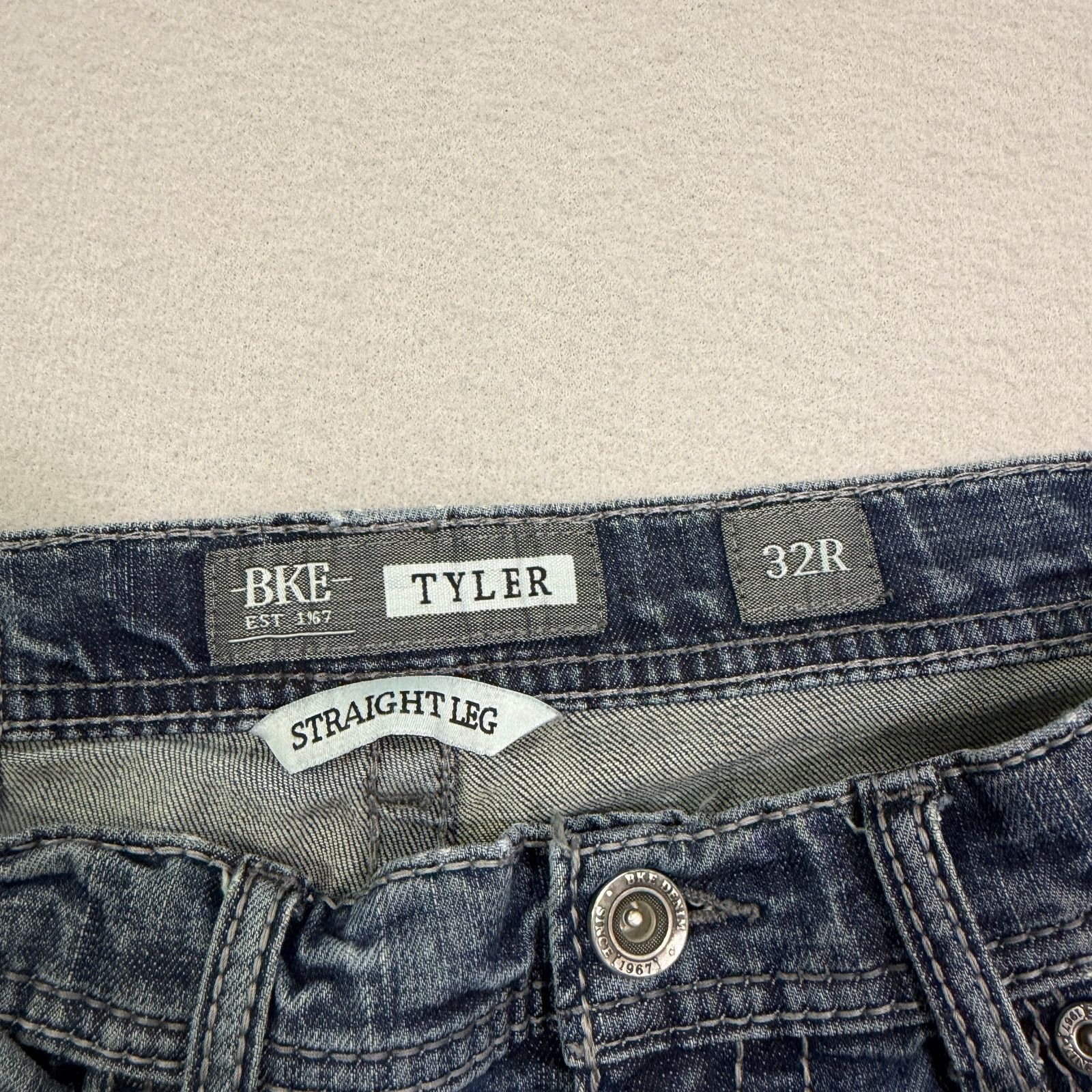 BKE BKE Tyler Straight Jeans Men's 32R (Fits 32x30) Blue Faded Size US 32 / EU 48 - 3 Thumbnail
