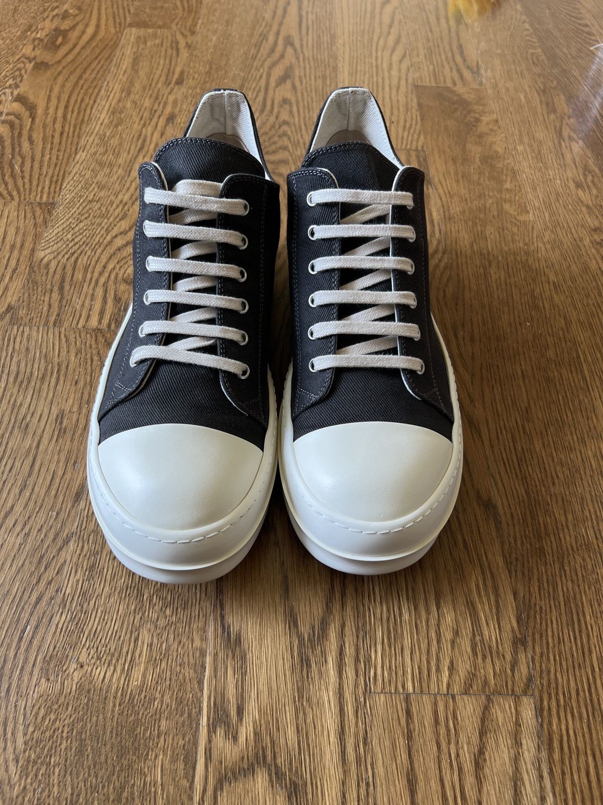 Rick Owens Rick Owens Drkshdw Low-top Ramones Vintage Denim Sneakers 