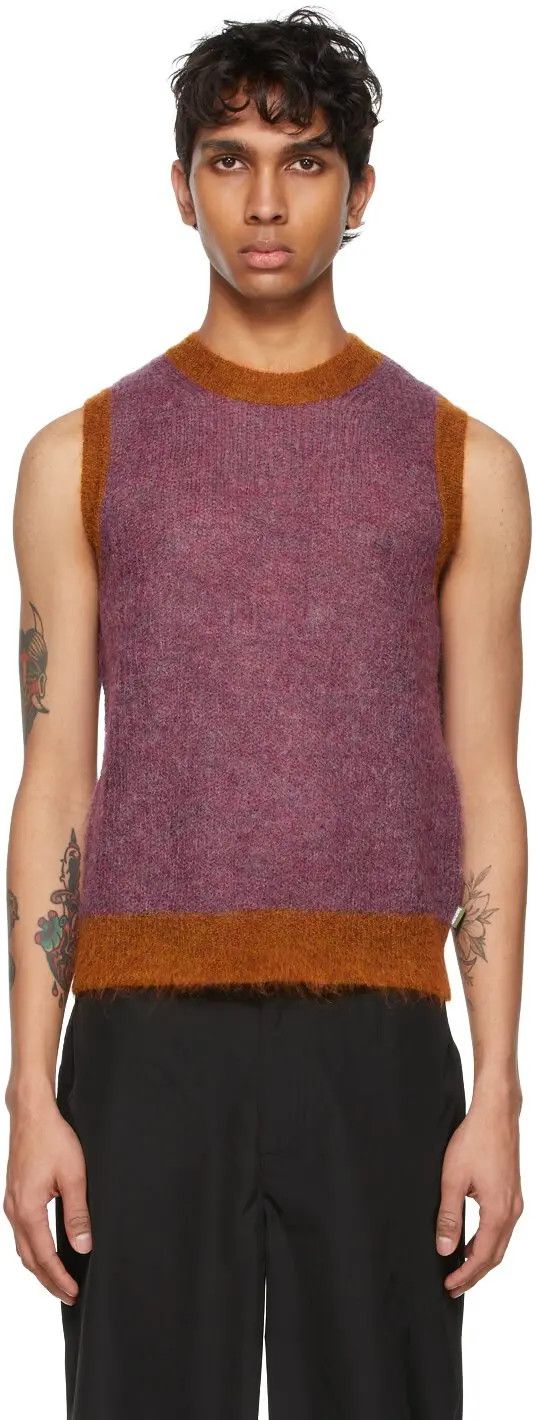 Heaven by Marc Jacobs Mohair Mix Loose Knit Vest Size L / US 10 / IT 46 - 4 Thumbnail