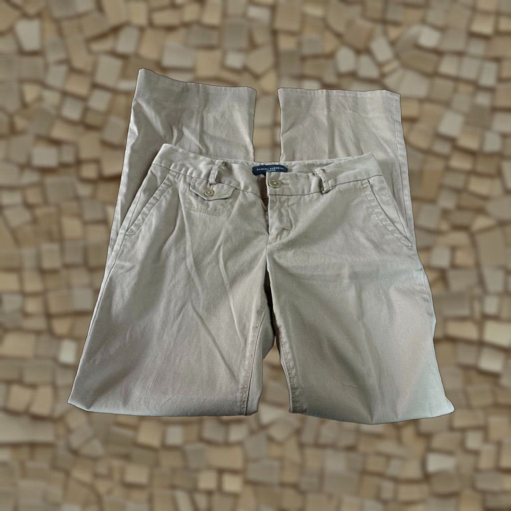 Banana Republic Banana Republic Pants Women Size 2 Tan Ryan Fit Hemmed Chino Slimming Straight 25.5in Inseam Size 29" - 1 Thumbnail