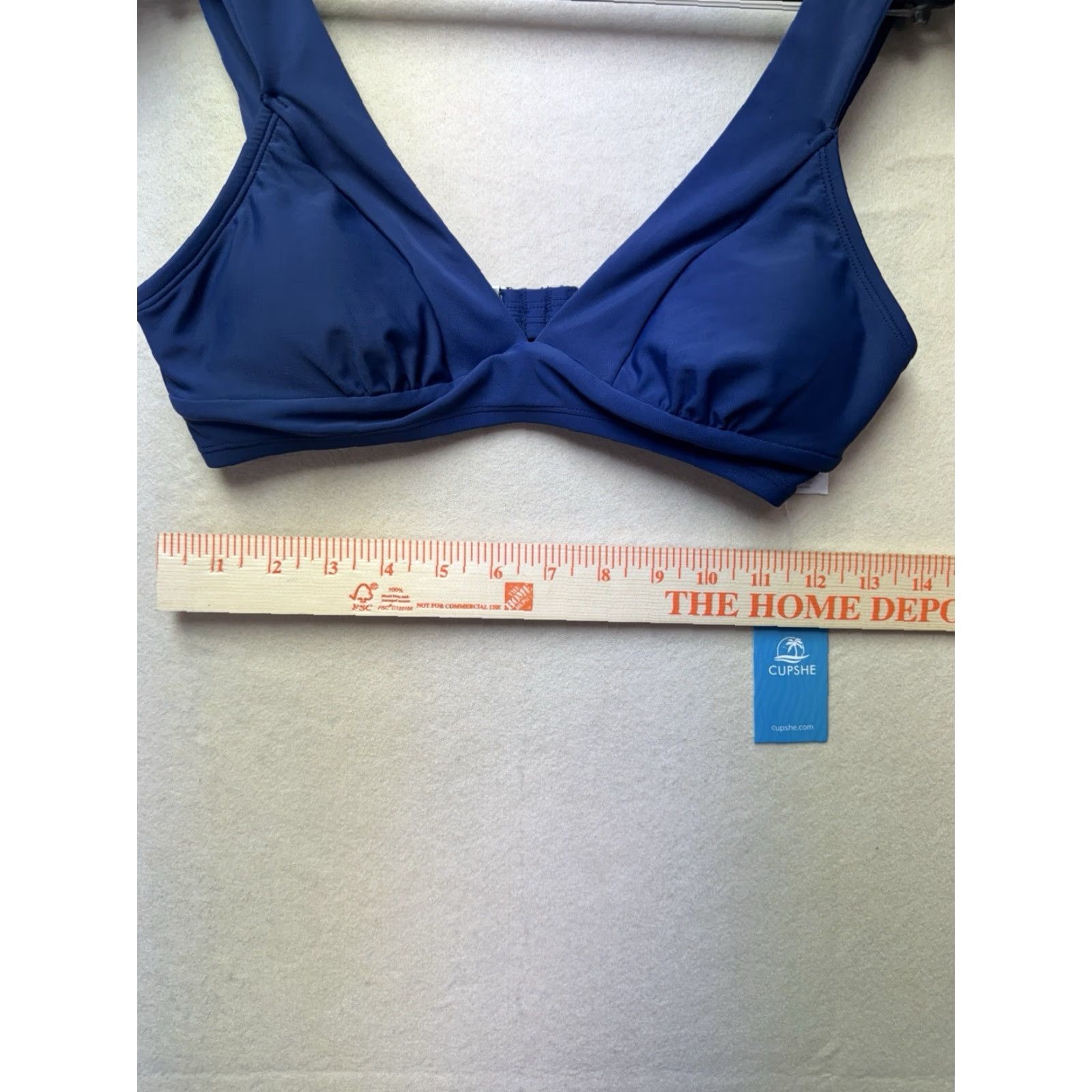 Vintage CUPSHE Bikini Top Navy Blue Striped Halter Push Up Size Small Bathing Suit Women C Cup She Nautical Classic Size S / US 4 / IT 40 - 3 Thumbnail