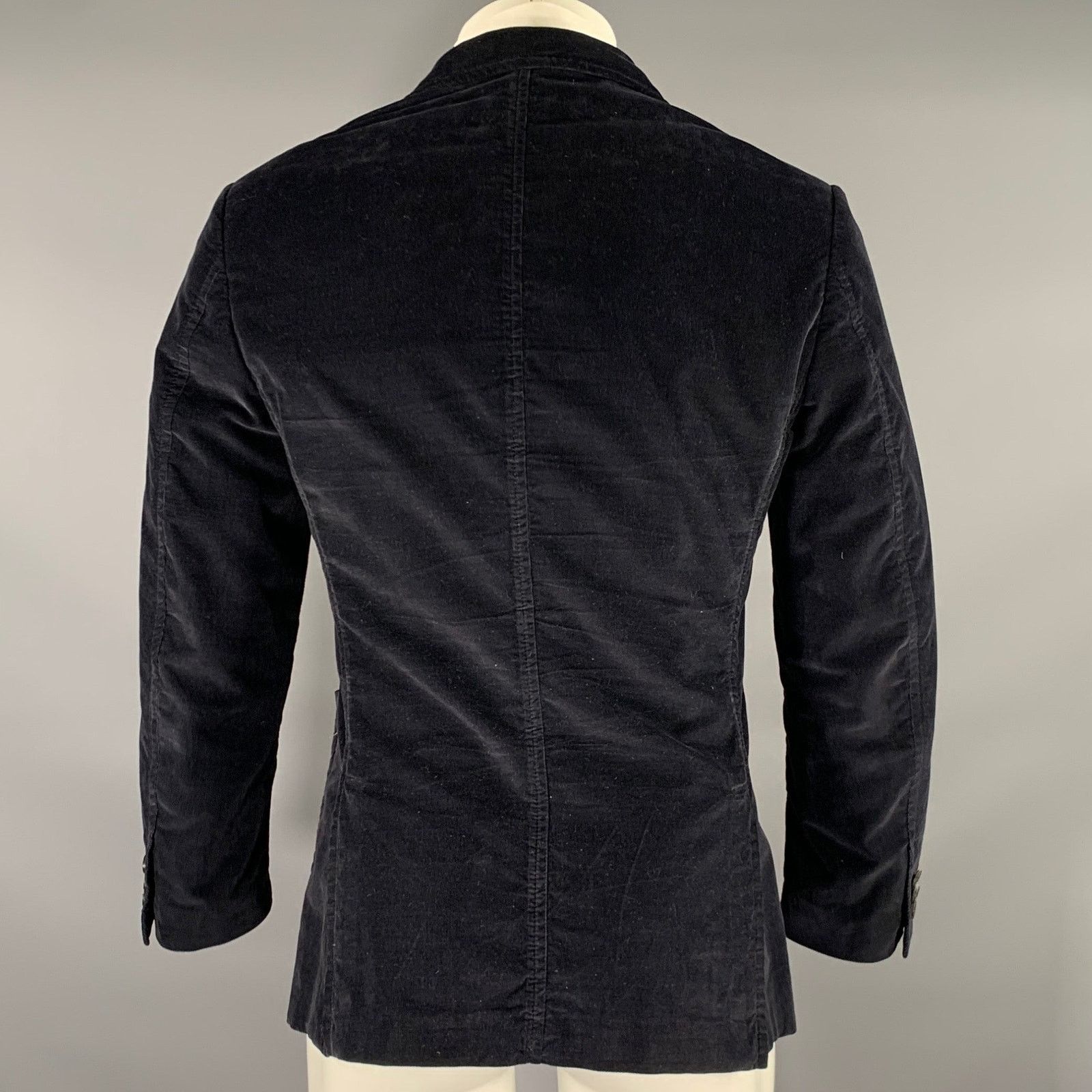 Prada PRADA Chest Size 38 Black Corduroy Sport Coat Size 38R - 4 Thumbnail