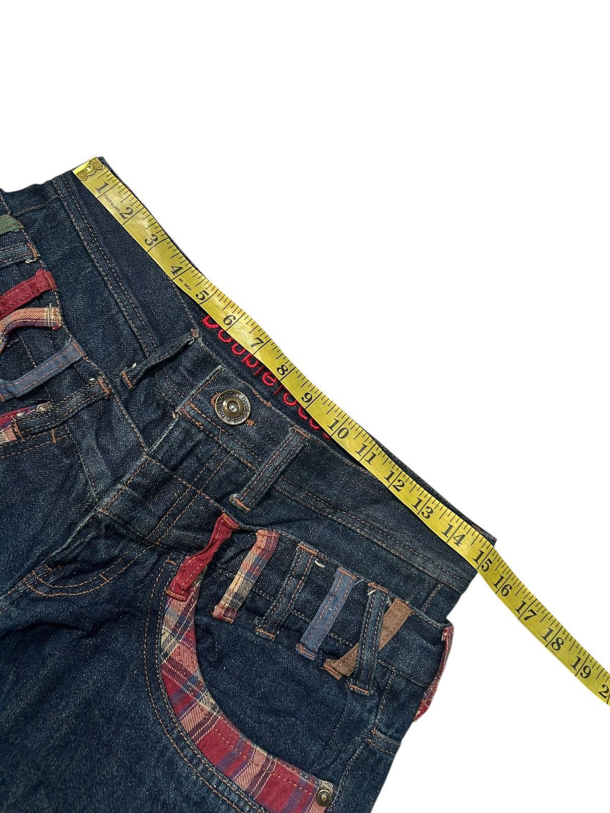 Japanese Brand × Kapital × Vintage Double Waist Doublefocus Japanese Punk Denim Jeans Size US 30 / EU 46 - 13 Thumbnail