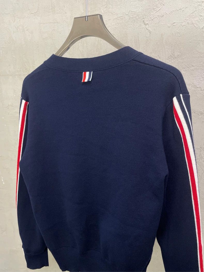 Thom Browne Thom browne Navy blue two-arm striped wool cardigan 2504-Ne Size US S / EU 44-46 / 1 - 4 Thumbnail
