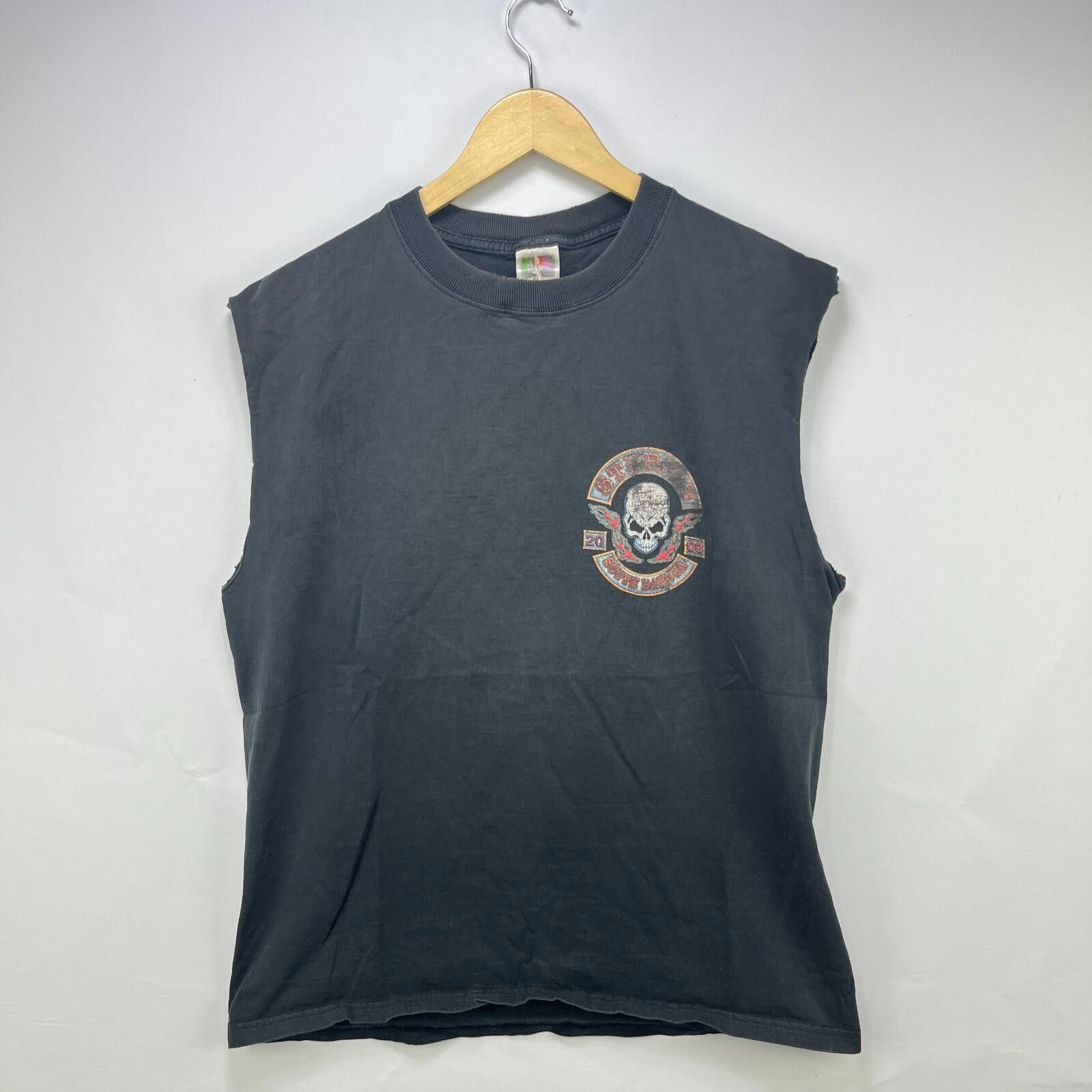 Other Vintage 2000 Sturgis Faded Biker Skull Flames T Shirt Large Size US L / EU 52-54 / 3 - 4 Thumbnail