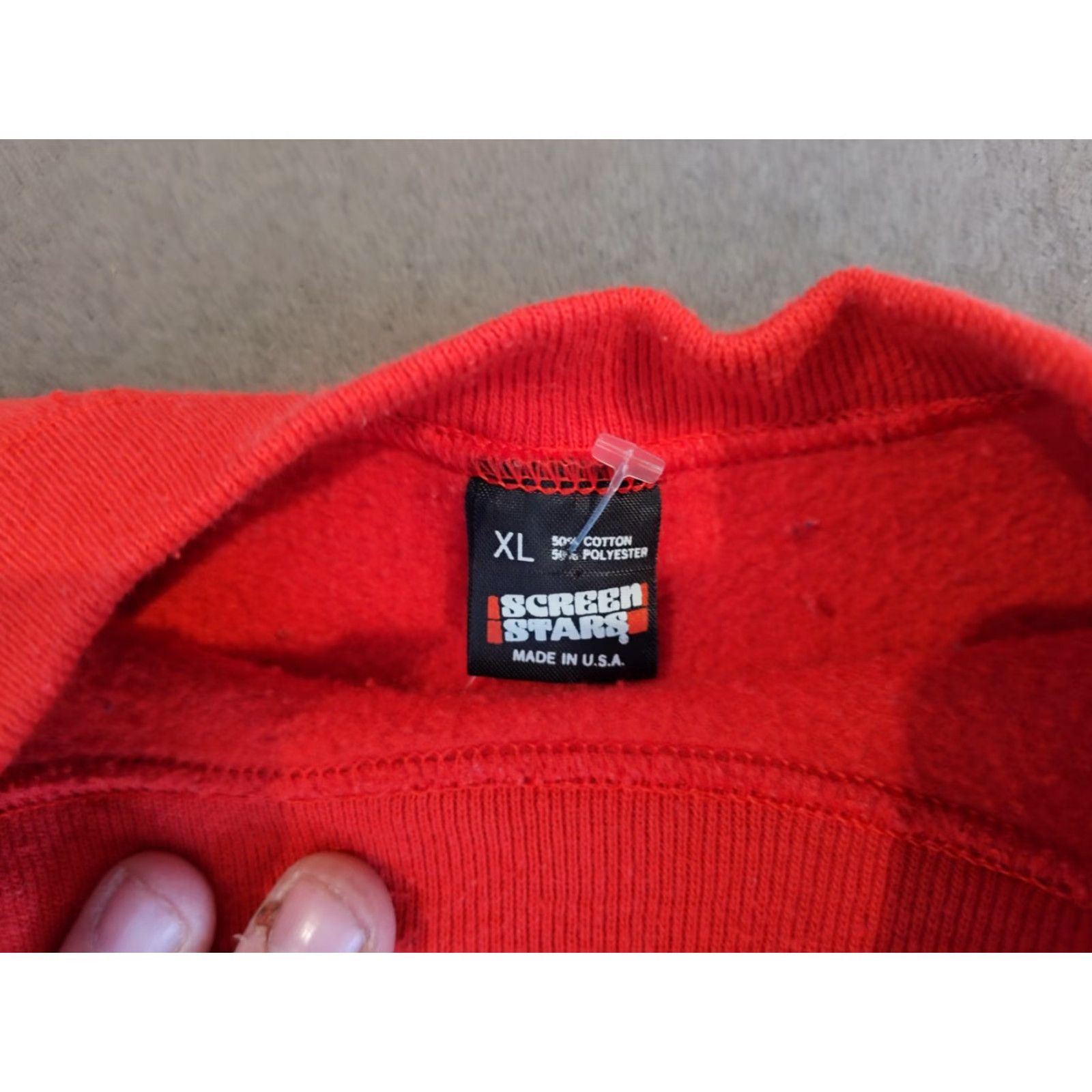 Vintage VINTAGE Screen Stars Wisconsin Spellout Crewneck Sweatshirt Men’s XL Red Graphic Print 90s NCAA University Madison Rose Bowl College Sweatshirt Size US XL / EU 56 / 4 - 6 Thumbnail