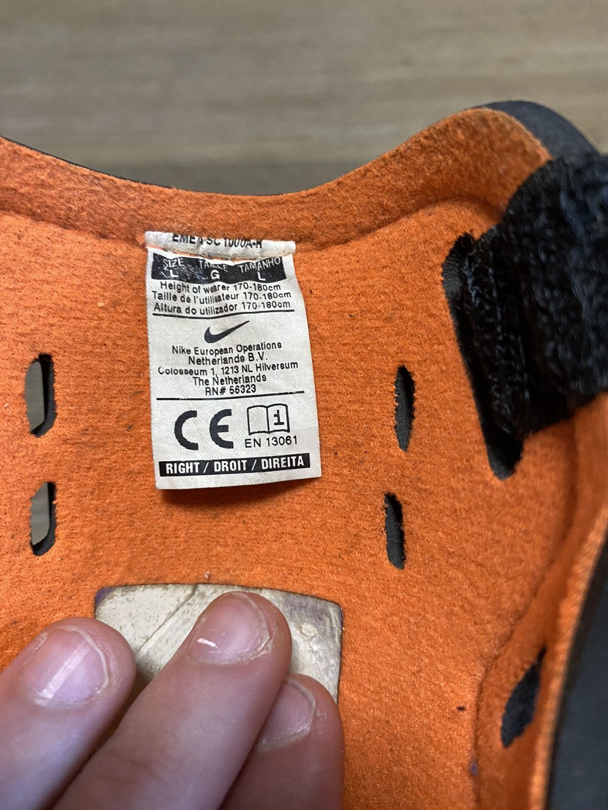 Nike × Vintage VTG Nike Total 90 Soocer Shields Size L Rare Black/Orange Size ONE SIZE - 9 Thumbnail