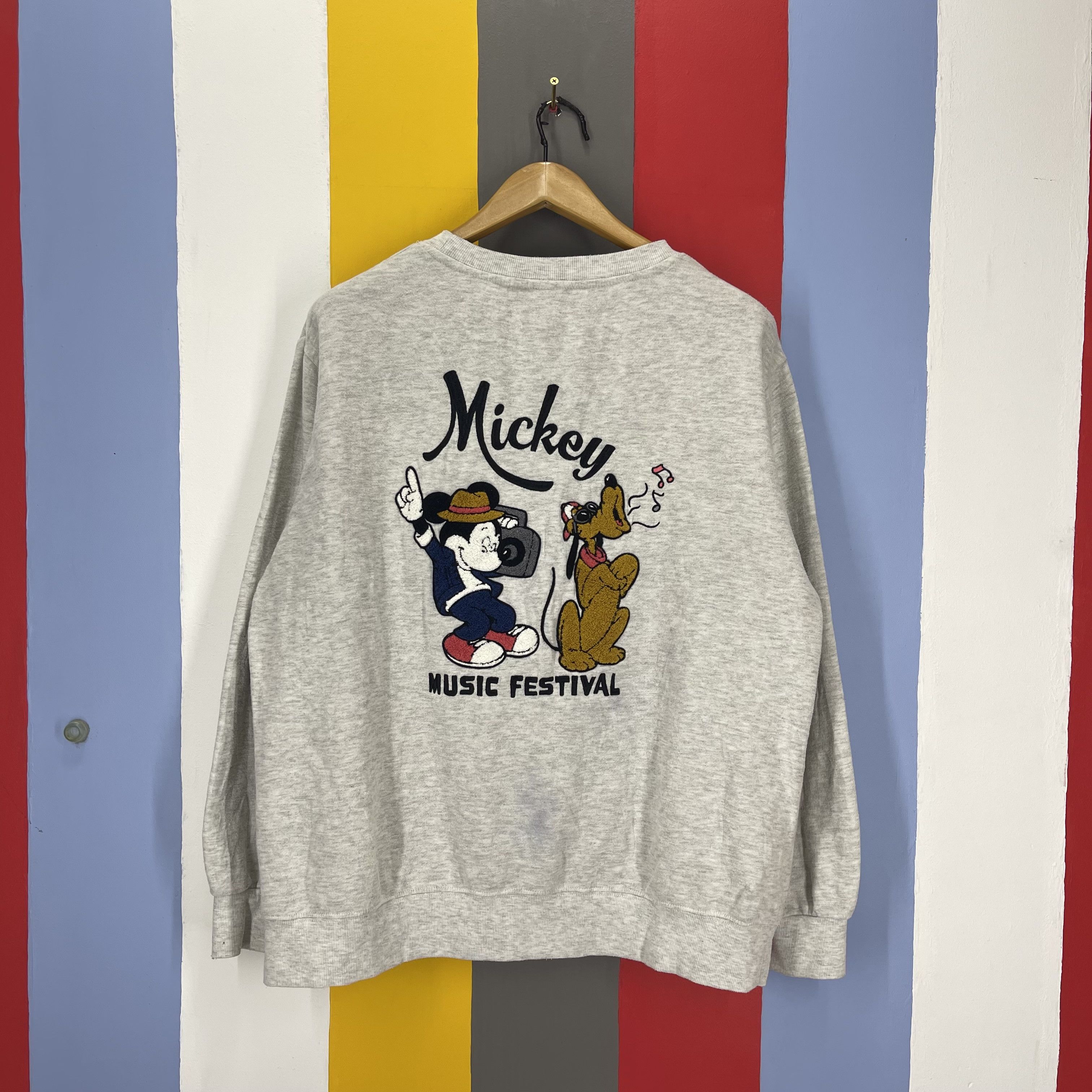 Disney MICKEY MUSIC FESTIVAL Crew Neck Sweatshirt #1956/12 Size US XXL / EU 58 / 5 - 1 Preview