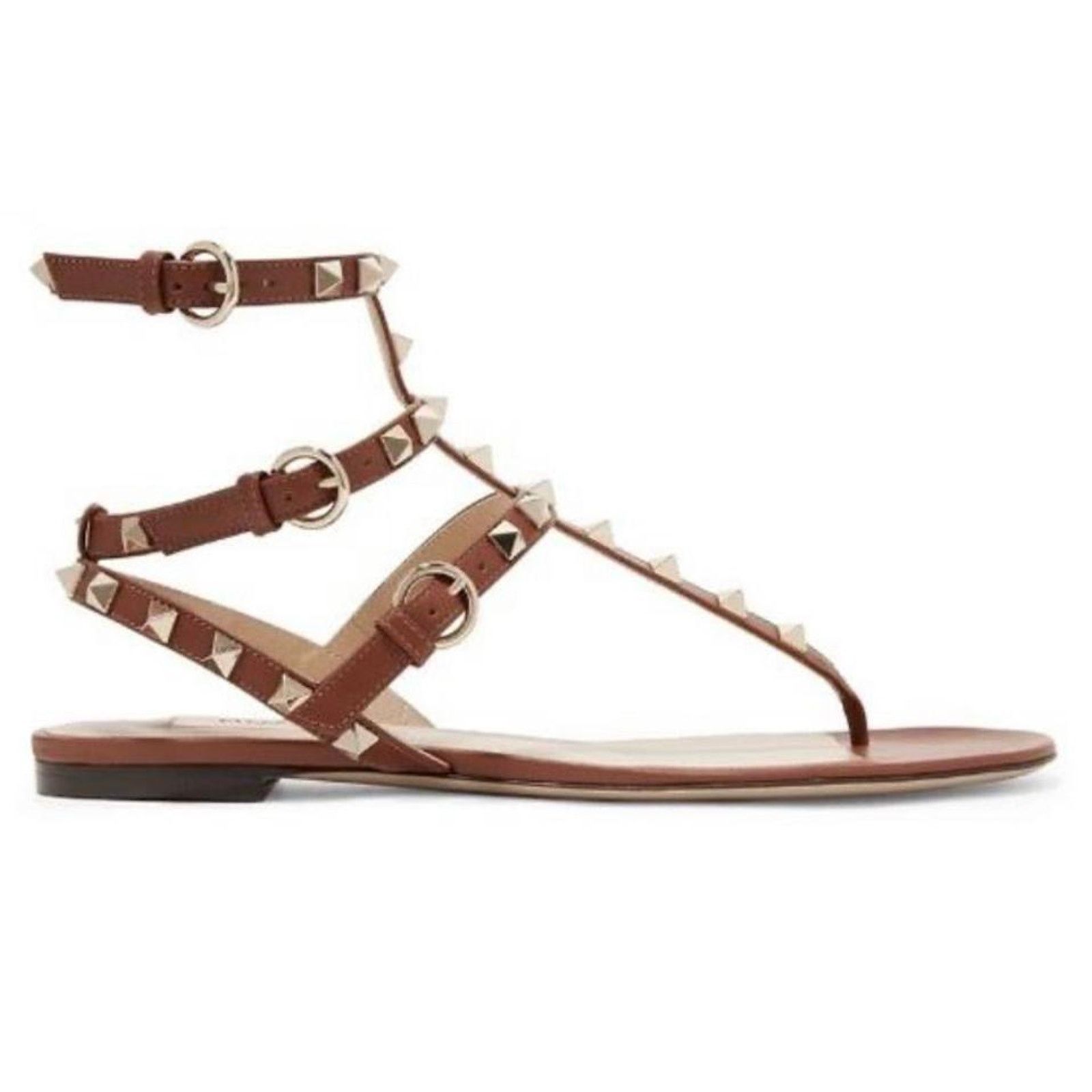 Valentino Valentino Garavani Rockstud gladiator leather thong sandals Size US 6 / IT 36 - 1 Thumbnail