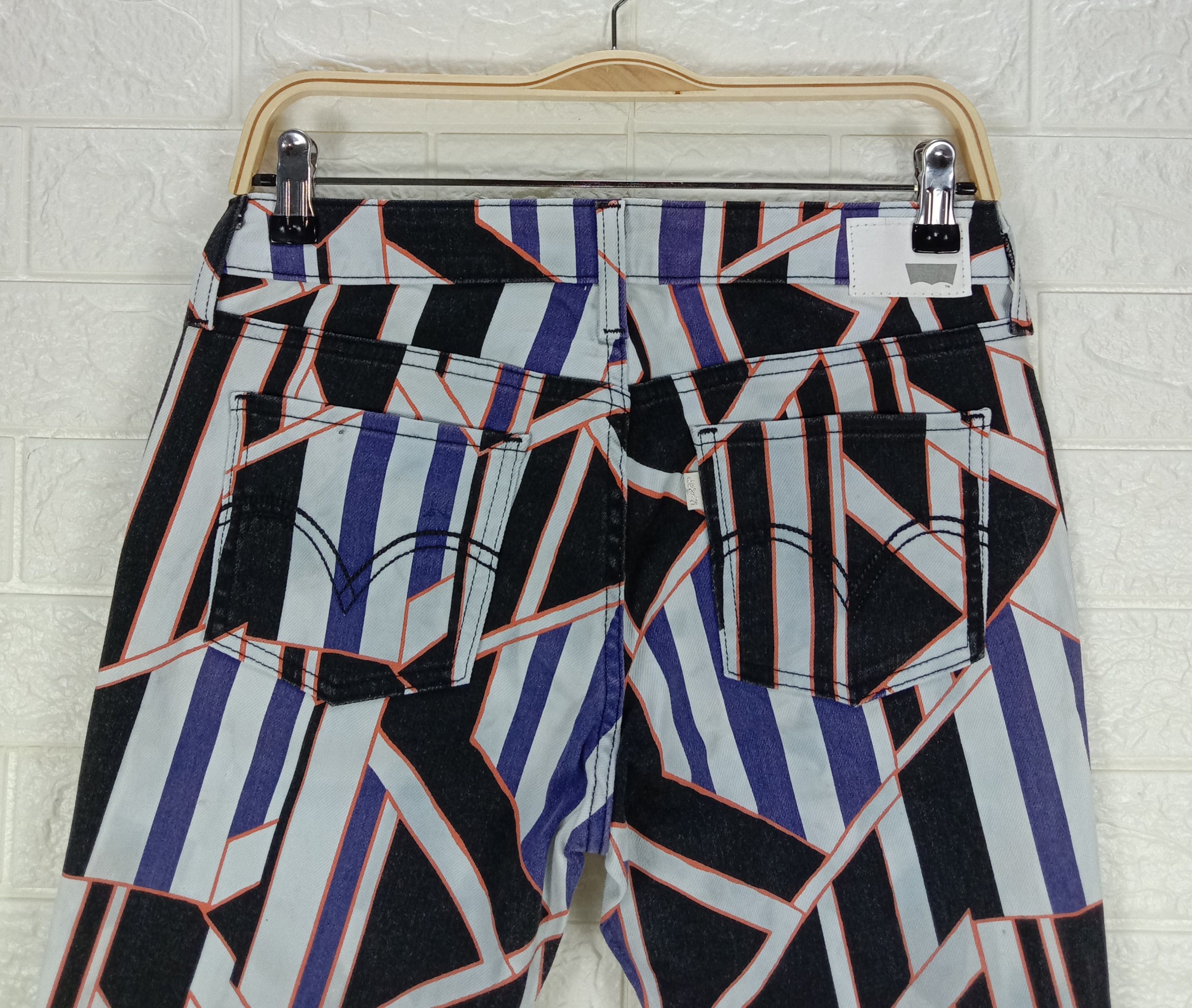Levi's Levi's Geometric Design Multicolor Jeans Size 29" - 6 Thumbnail