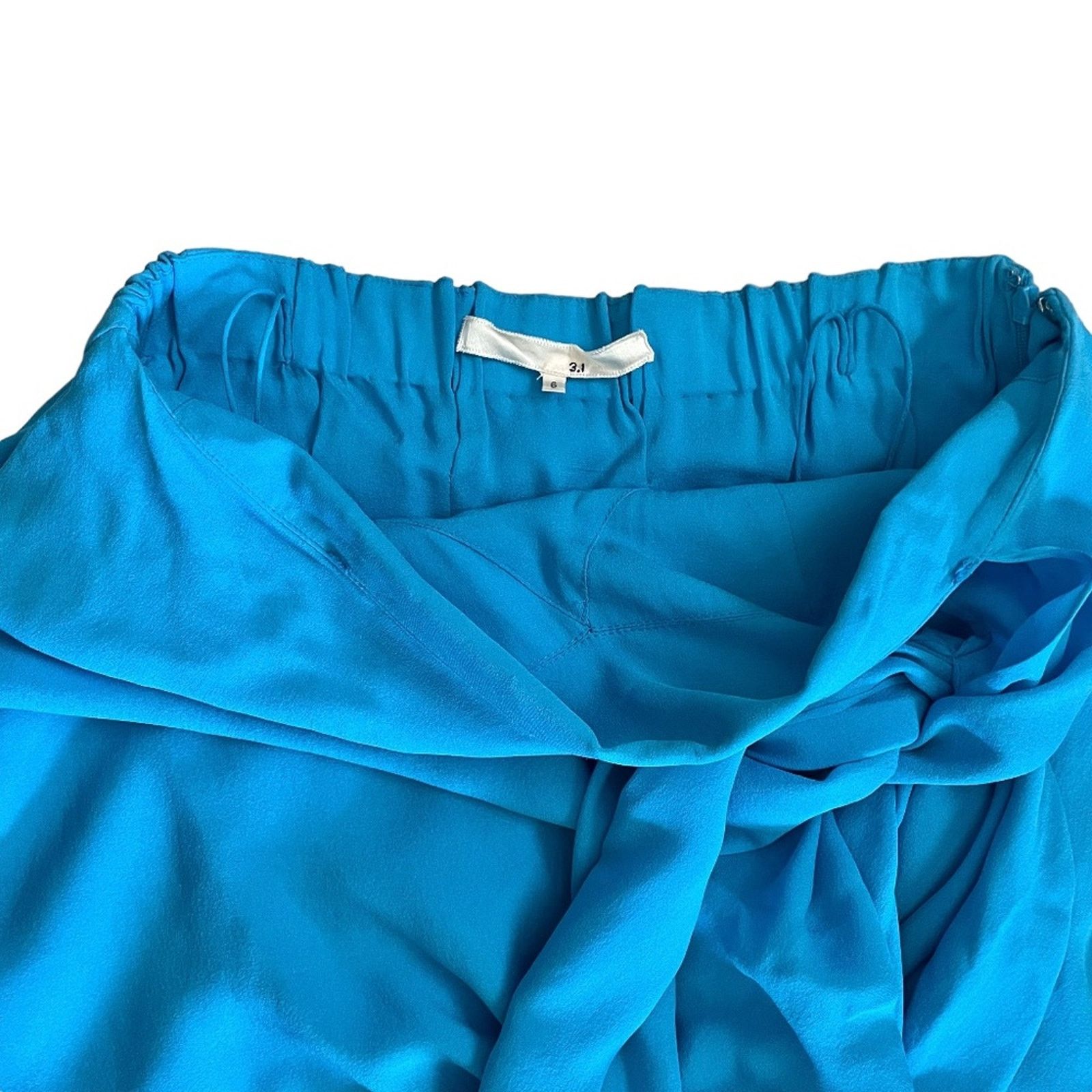 3.1 Phillip Lim 3.1 Phillip Lim Silk Blue Draped Strapless Mini Dress AW07 Size M / US 6-8 / IT 42-44 - 5 Thumbnail