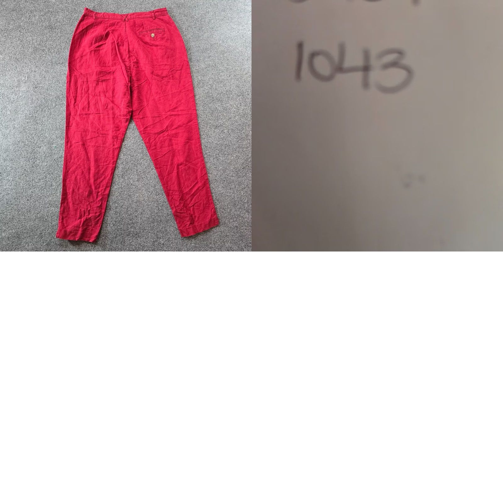 Vintage VINTAGE L.L. Bean Pants Womens 12 Red Linen Blend Tapere High Waist 90s Chino Tapered Mens? Womens Size 34" / US 12 / IT 48 - 8 Thumbnail