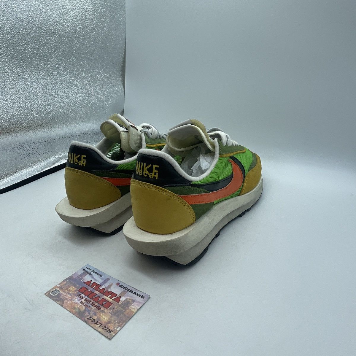 Nike Sacai x ldwaffle green gusto Size US 10.5 / EU 43-44 - 5 Thumbnail