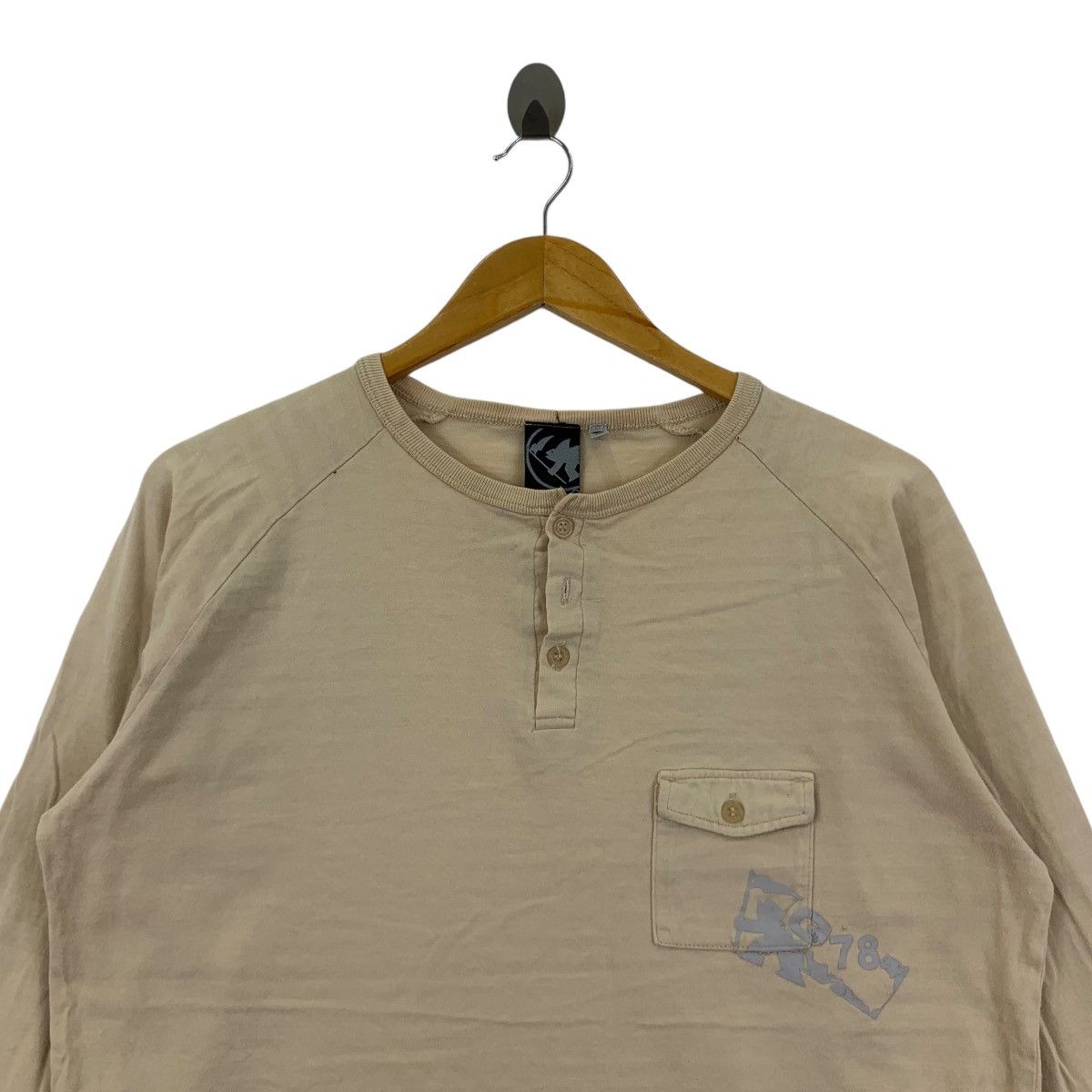 Gotcha Vintage GOTCHA SURF’S UP Pocket Henley Tee Shirt Top Plain Size US M / EU 48-50 / 2 - 2 Thumbnail