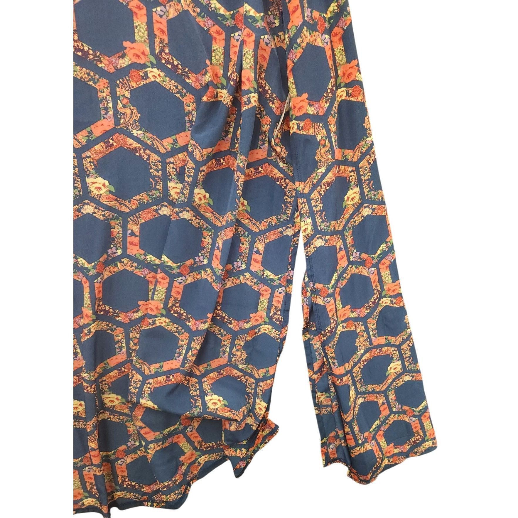 Other Lularoe Joy Split Seam Duster Vest Medium Hexagon Floral Pri Size M / US 6-8 / IT 42-44 - 9 Thumbnail
