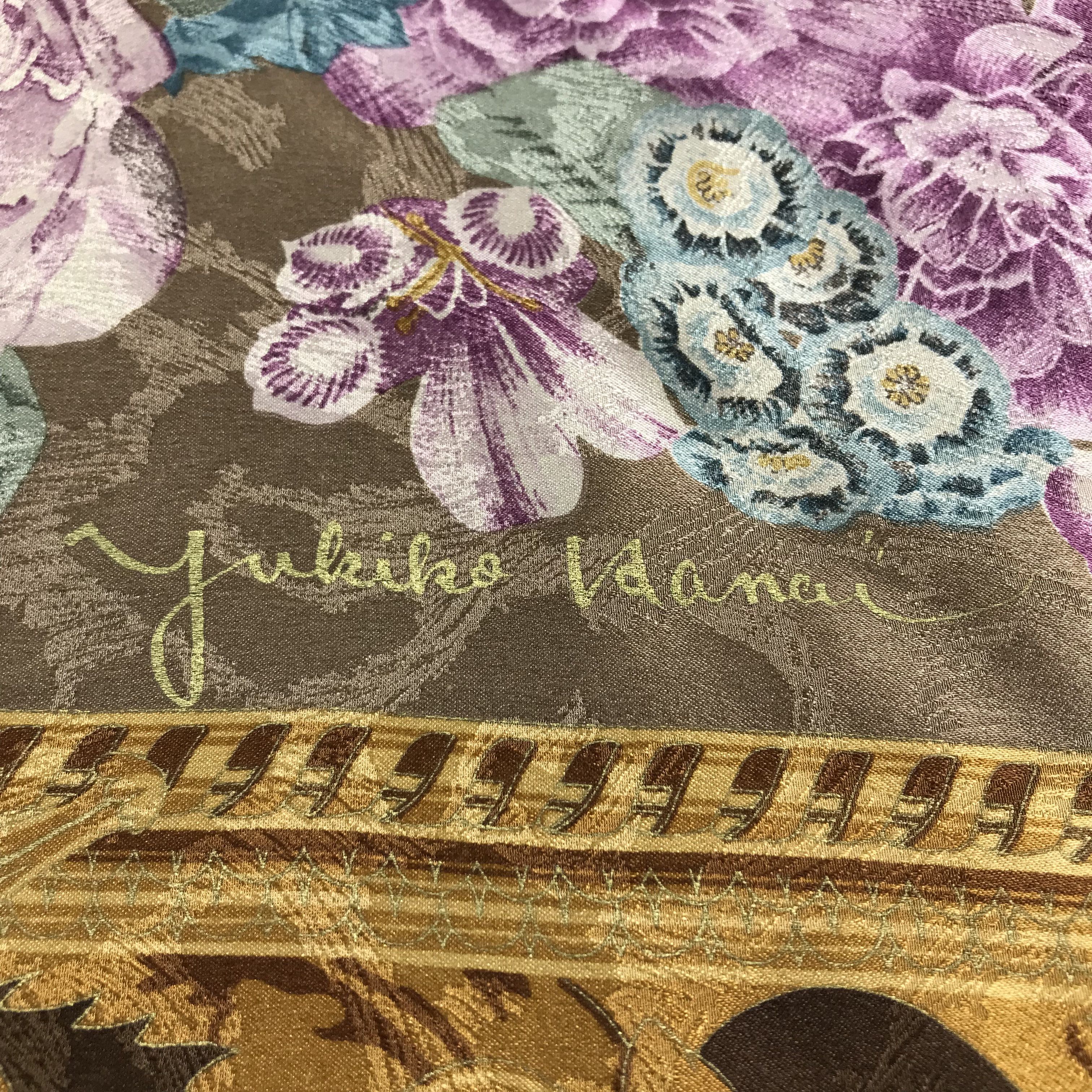 Vintage Yukiko Hanai Floral Silk Scarf M145 Size ONE SIZE - 3 Thumbnail