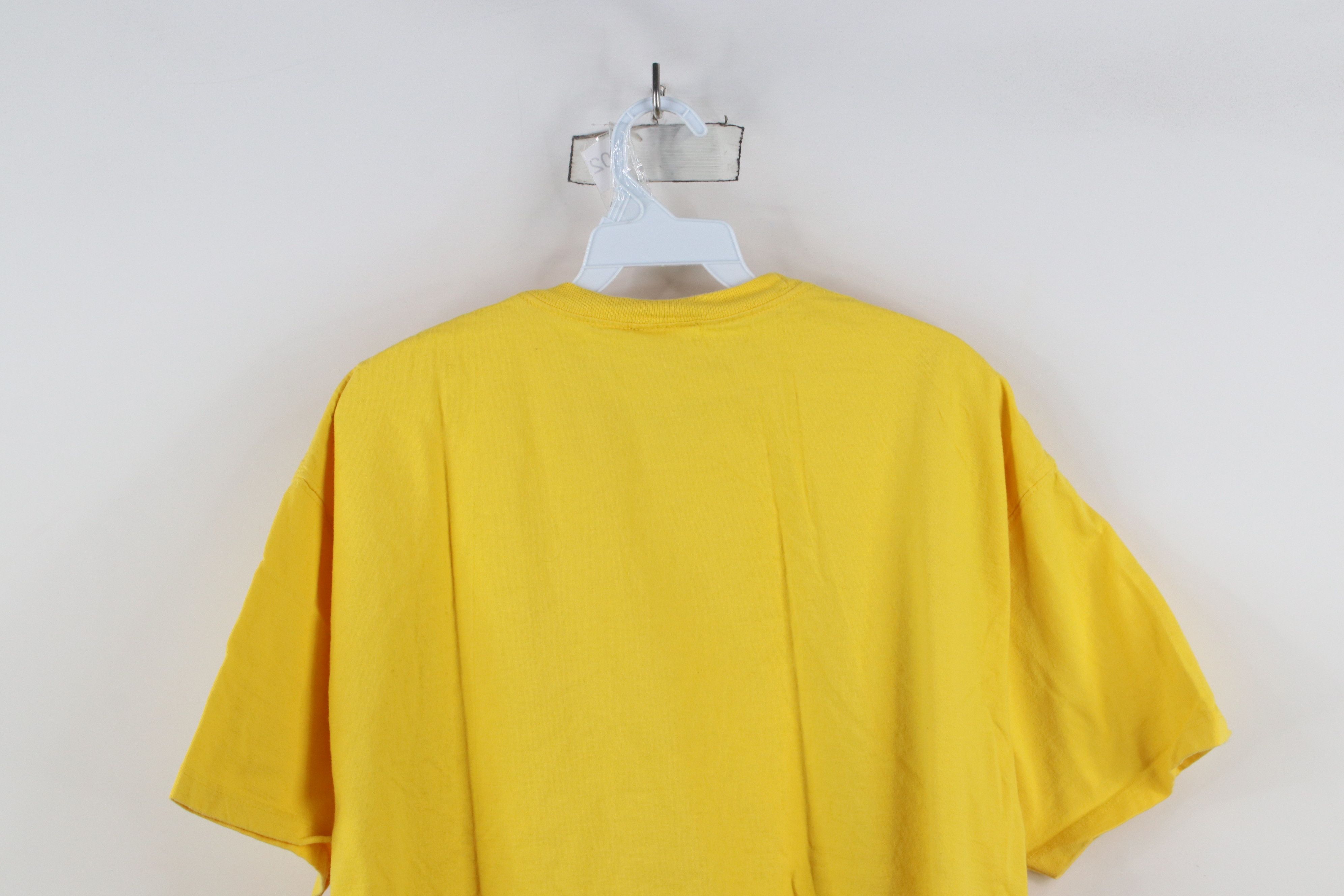 Vintage Vintage 90s Streetwear Blank Heavy Cotton T-Shirt Yellow Size US L / EU 52-54 / 3 - 8 Thumbnail