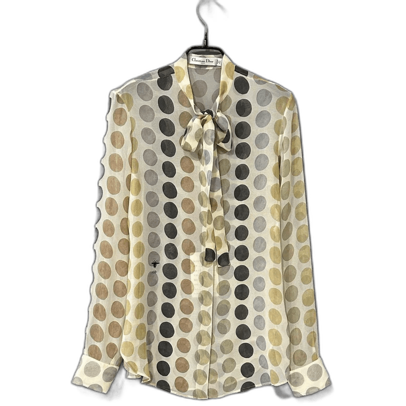 Dior Sheer Polka Dot Silk Blouse by Dior Size M / US 6-8 / IT 42-44 - 1 Thumbnail