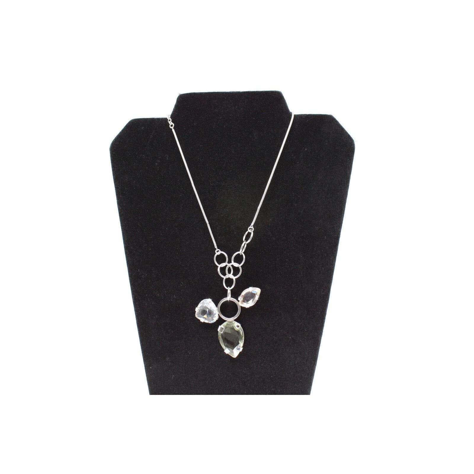 Swarovski 100% Authentic SWAROVSKI 3 Stone Crystal Necklace Size ONE SIZE - 1 Thumbnail