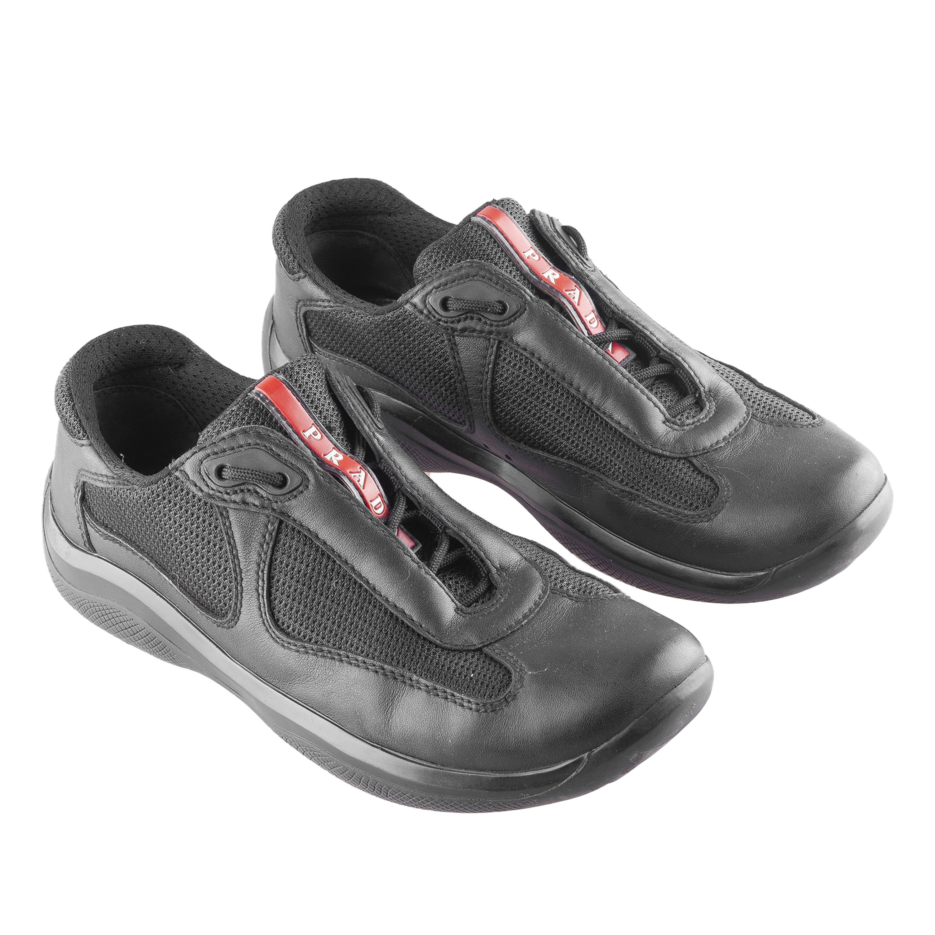 Prada Vintage Prada America’s Cup Black Sneakers (37 EU) Size US 5 / EU 37 - 1 Thumbnail