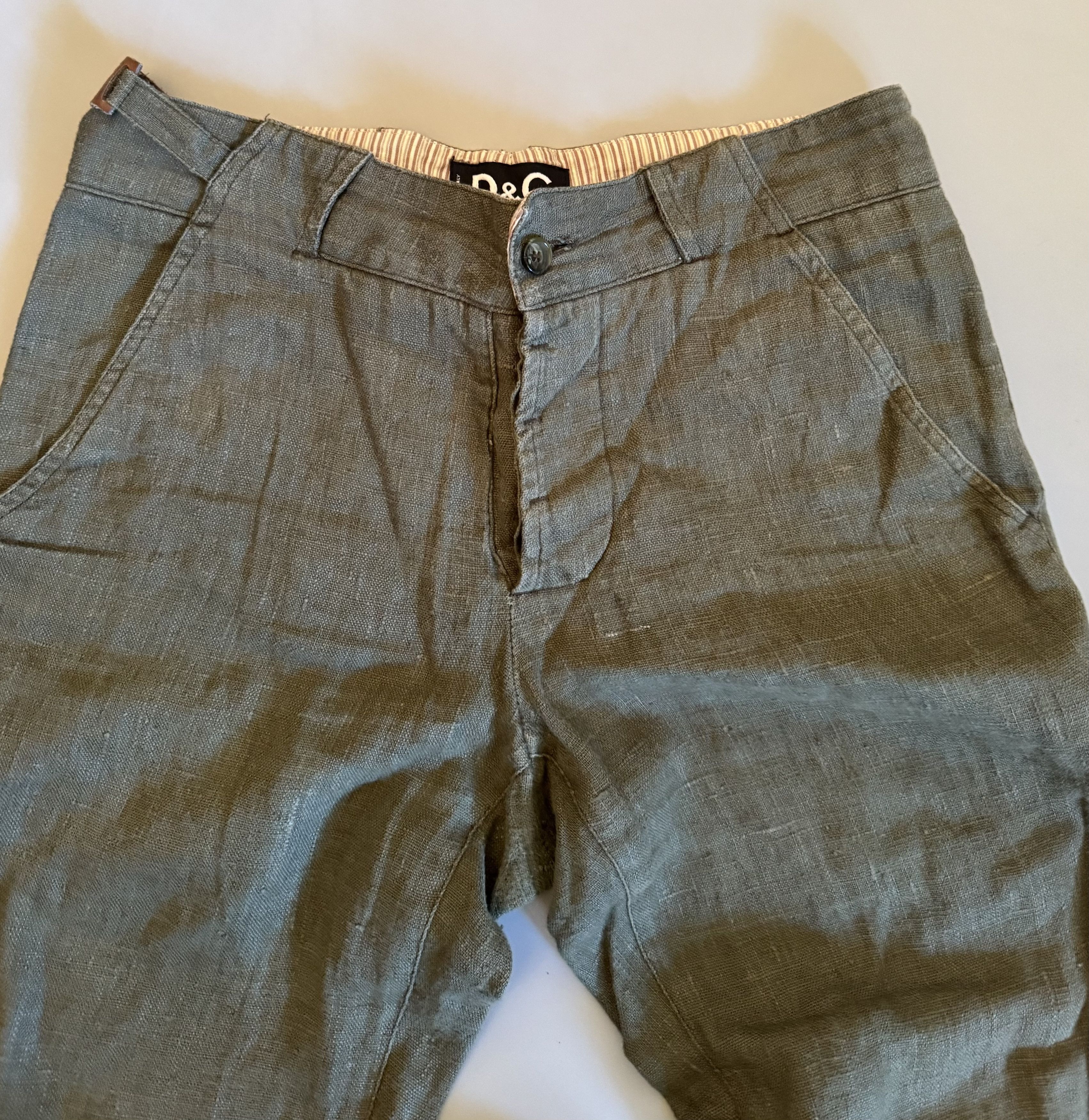 Dolce & Gabbana Vintage 2000s Dolce & Gabbana Olive Pants Size 30 Size 30" / US 8 / IT 44 - 6 Thumbnail