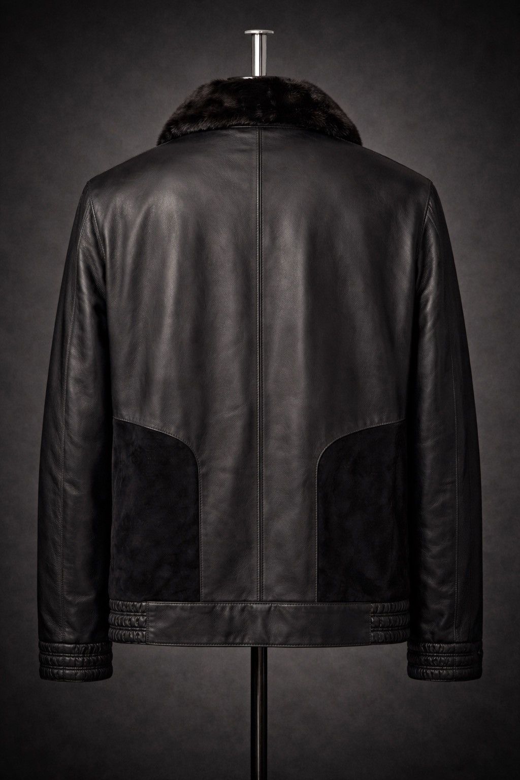 Hettabretz Hettabretz Uomo Mink Collar Leather Jacket 52 Made in Italy Size US L / EU 52-54 / 3 - 2 Thumbnail