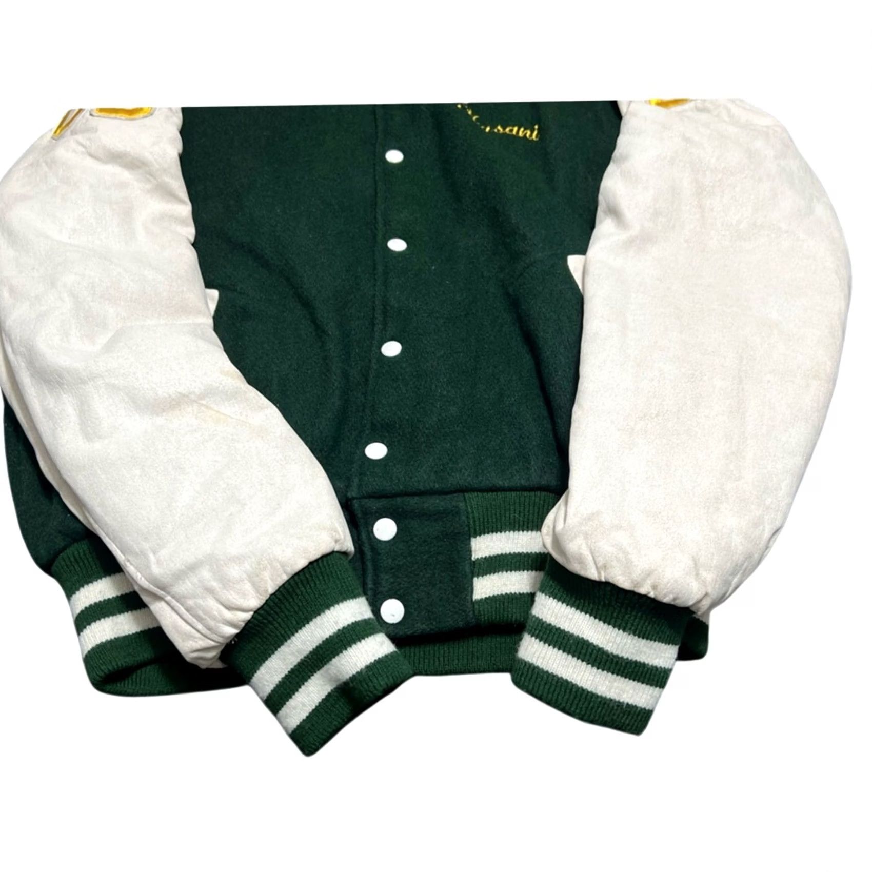 Vintage VINTAGE Empire Union Made Holy Cross Football Letterman Jacket Wool Leather 90’s Size US XL / EU 56 / 4 - 6 Thumbnail