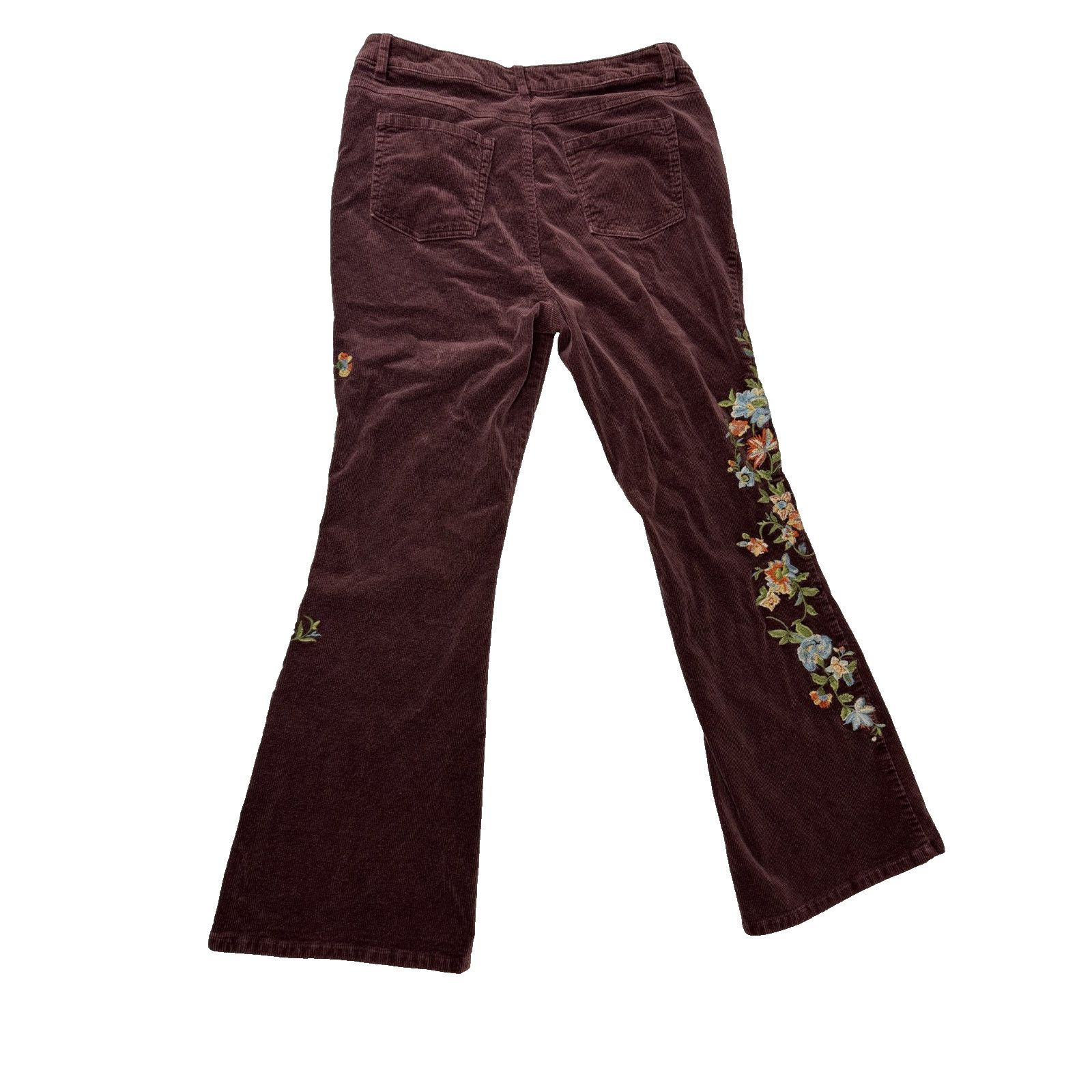 Other Boho Sheryl Crow Corduroy Jeans Floral Festival Gypsy 16 Size 38" / US 16 / IT 52 - 2 Thumbnail
