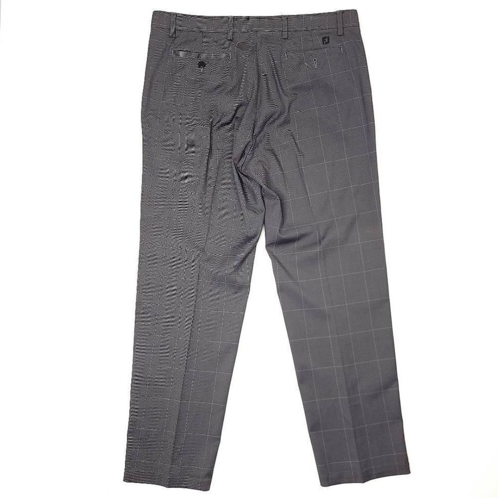 Footjoy FootJoy FJ Golf Pants Mens 38x30 Gray Windowpane Stretch Size US 38 / EU 54 - 7 Thumbnail