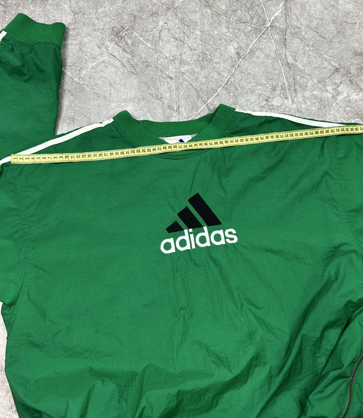 Adidas Vintage 90s Adidas Jacket Mens Large Green Lined Pullover Size US M / EU 48-50 / 2 - 14 Thumbnail