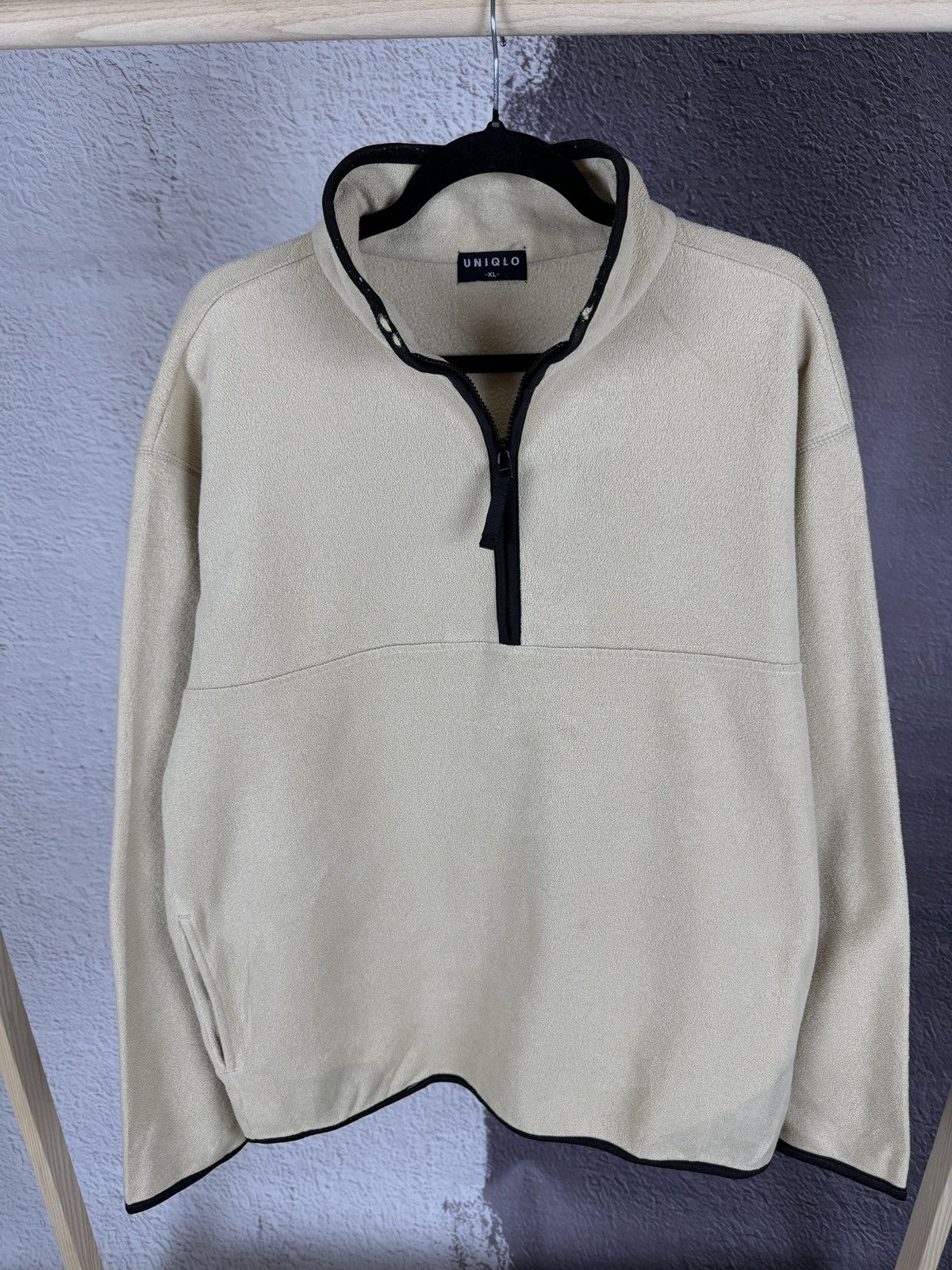 Japanese Brand Uniqlo vintage beige half zip pullover fleece sweater Size US XL / EU 56 / 4 - 2 Thumbnail