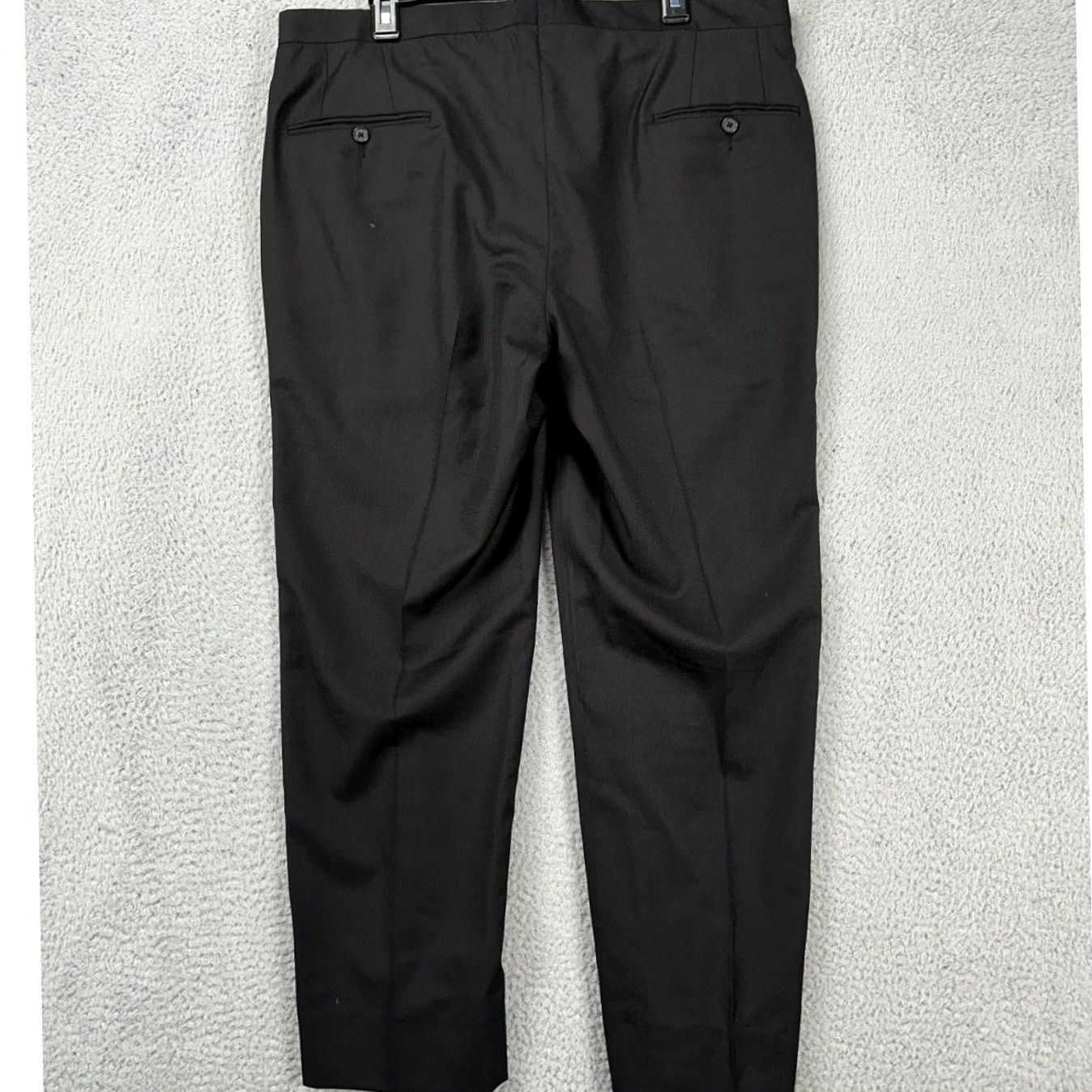 Vintage Hickey Freeman Dress Pants Mens 38 Black Wool Straight Front Pocket Flat Front Flat Front Pants Slim Size US 38 / EU 54 - 2 Thumbnail