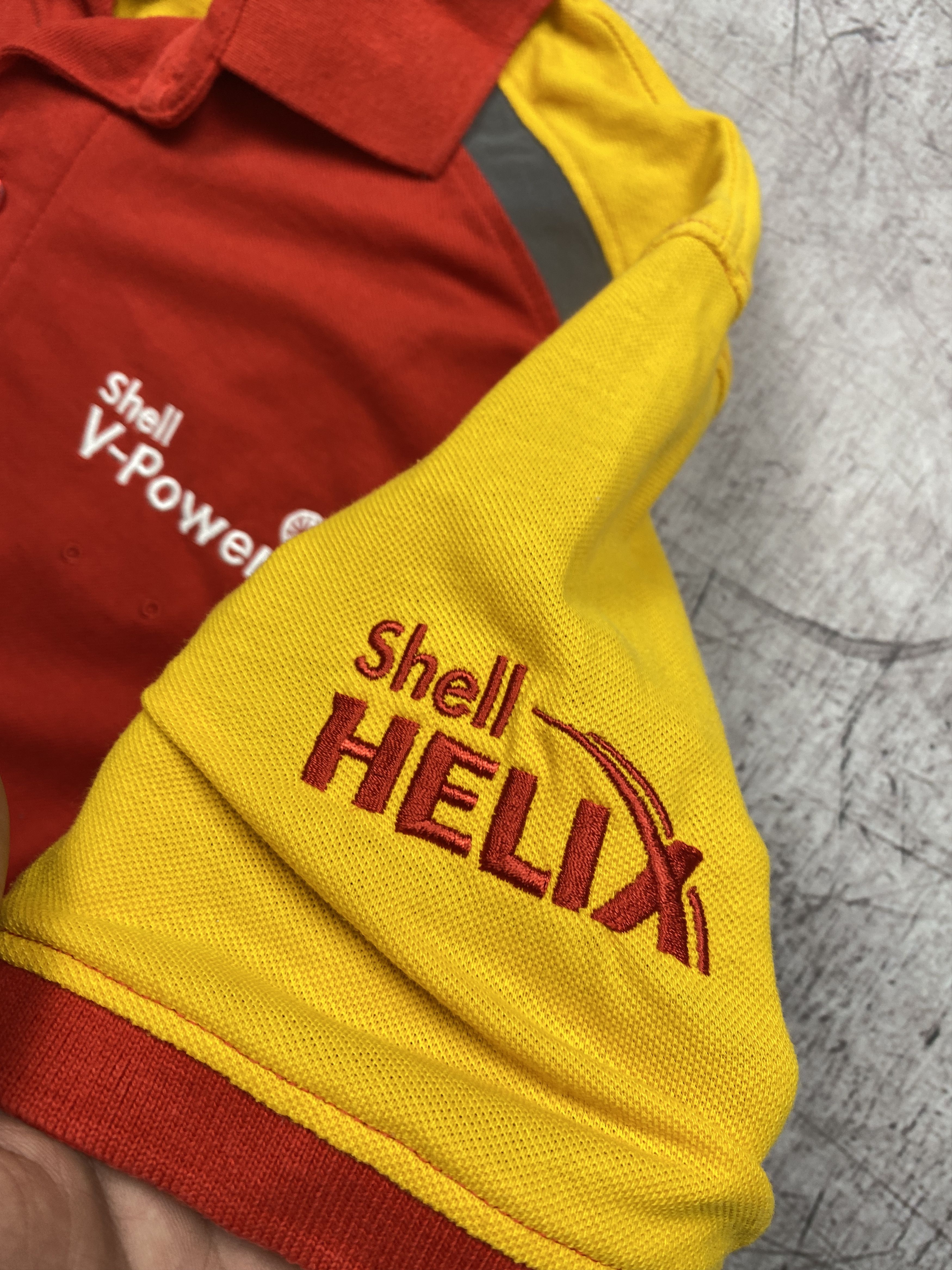 Ferrari × Vintage Shell Ferrari Team Vintage Mens Polo Shirt Size US XL / EU 56 / 4 - 3 Thumbnail