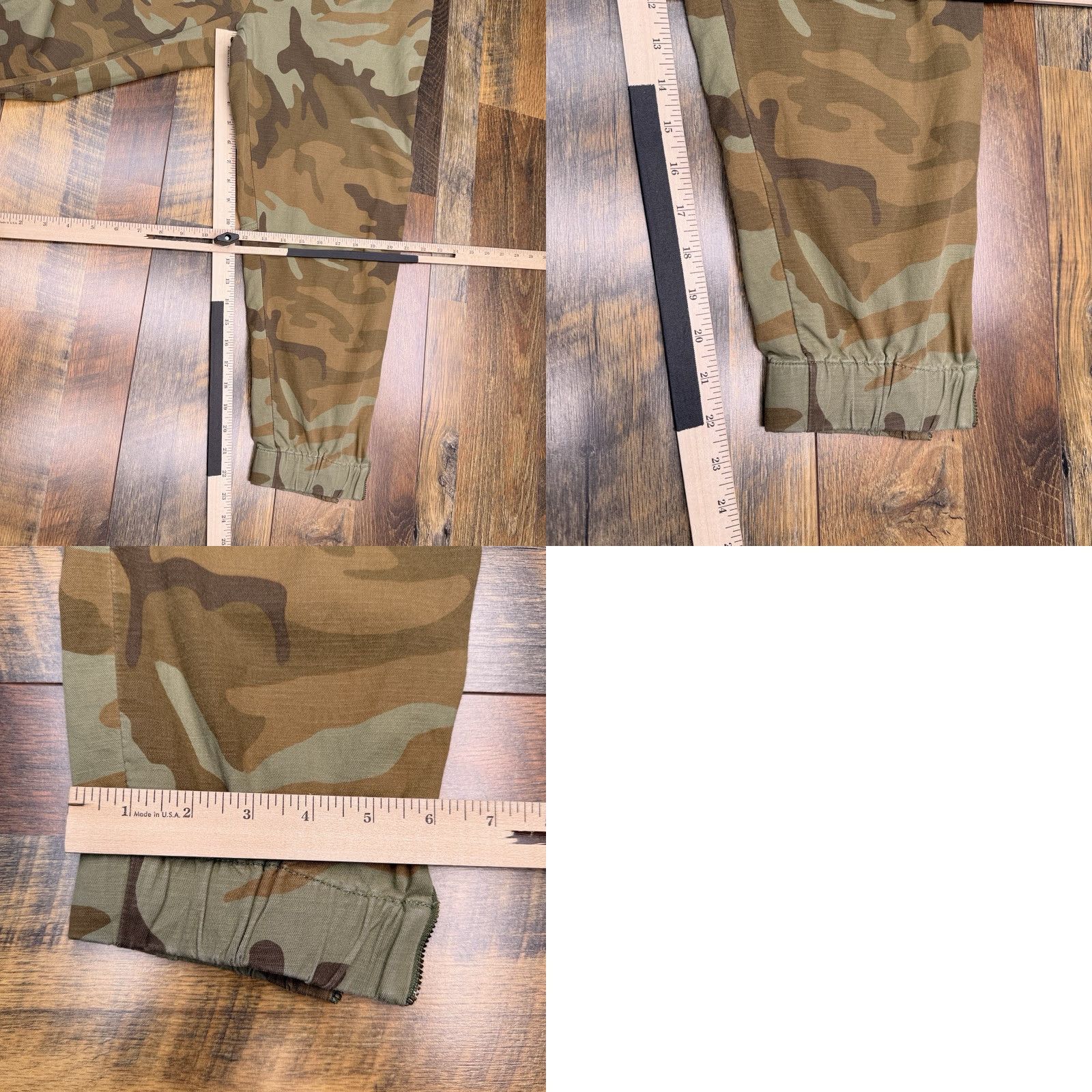 Levi's Levis Jogger Pants Womens Large Green Camo Ankle Zip Stretch Size 36" / US 14 / IT 50 - 9 Thumbnail