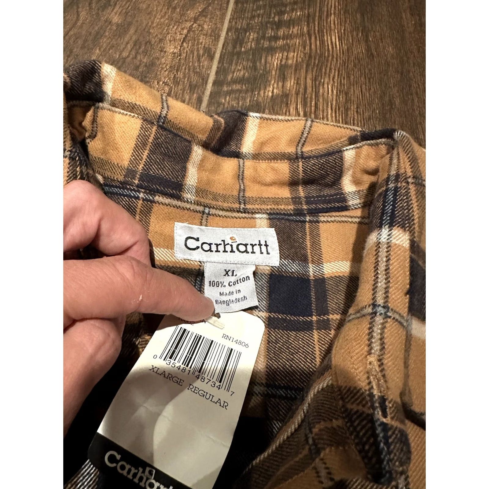 Carhartt Carhartt Shirt XL Multicolor Plaid Cotton Flannel Button-Up Men’s Size US XL / EU 56 / 4 - 5 Thumbnail