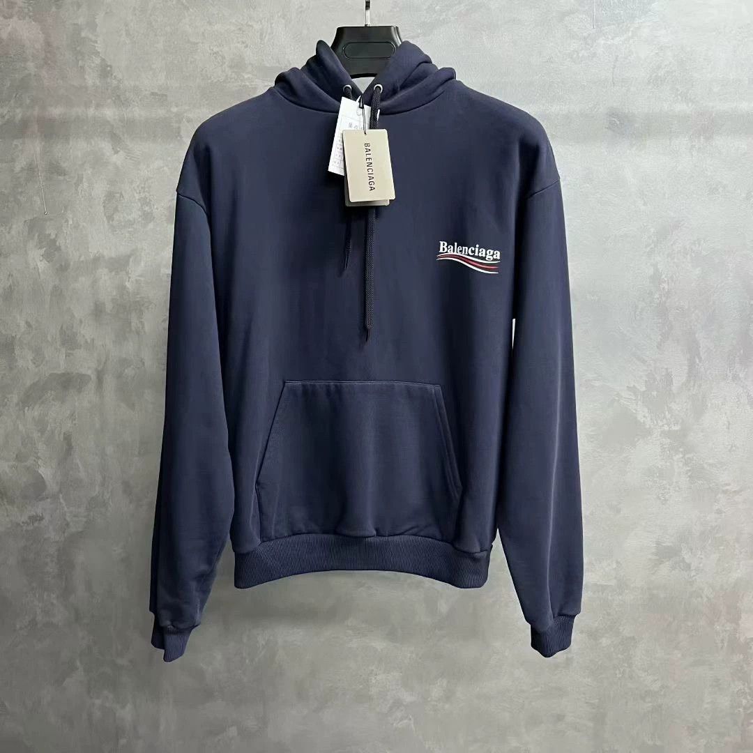 Balenciaga balenciaga navy logo hooded sweatshirt Size US XS / EU 42 / 0 - 1 Thumbnail
