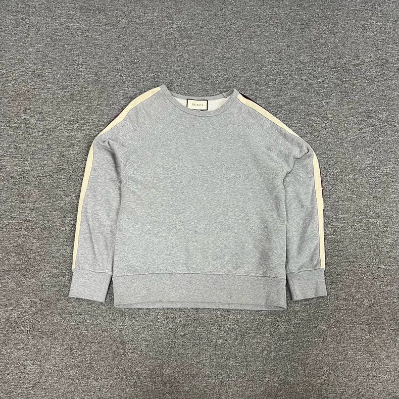 Gucci Gucci Sleeve string logo gray round-neck sweatshirt 2504-Ne Size US XS / EU 42 / 0 - 2 Thumbnail