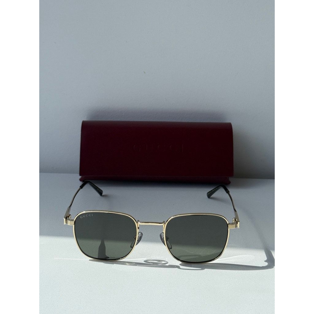 Gucci NEW Gucci GG1876S Gold Round Sunglasses $545 Size ONE SIZE - 6 Thumbnail