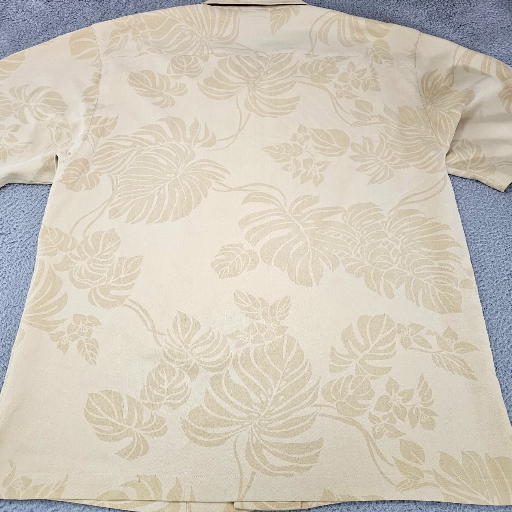 Vintage Eagle Dry Goods Shirt Mens Large Khaki Floral Print Silk Camp Hawaiian Relax Size US L / EU 52-54 / 3 - 6 Thumbnail