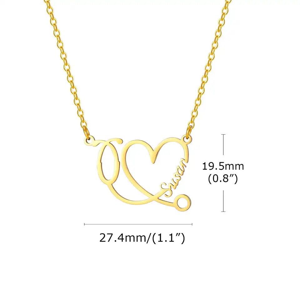 Other Personalized Name Heart Necklace Size ONE SIZE - 2 Thumbnail