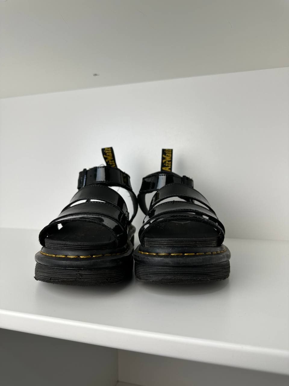 Dr. Martens Dr. Martens Blaire Black Leather Platform Sandals Size US 6 / IT 36 - 2 Thumbnail