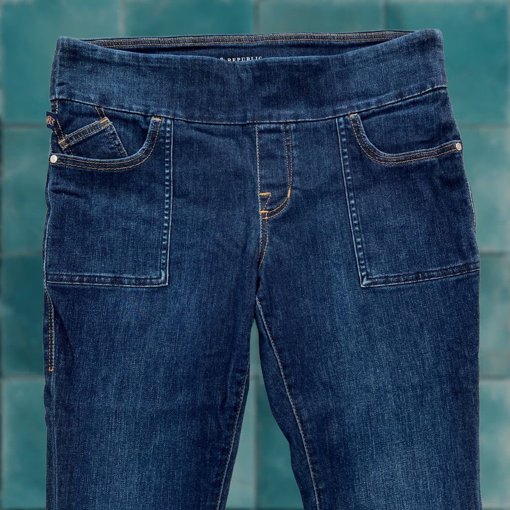 Vintage Rock & Republic Jeans Womens 16S Dark Wash Denim RX Fever Legging Pull On Grunge Size 38" / US 16 / IT 52 - 1 Thumbnail