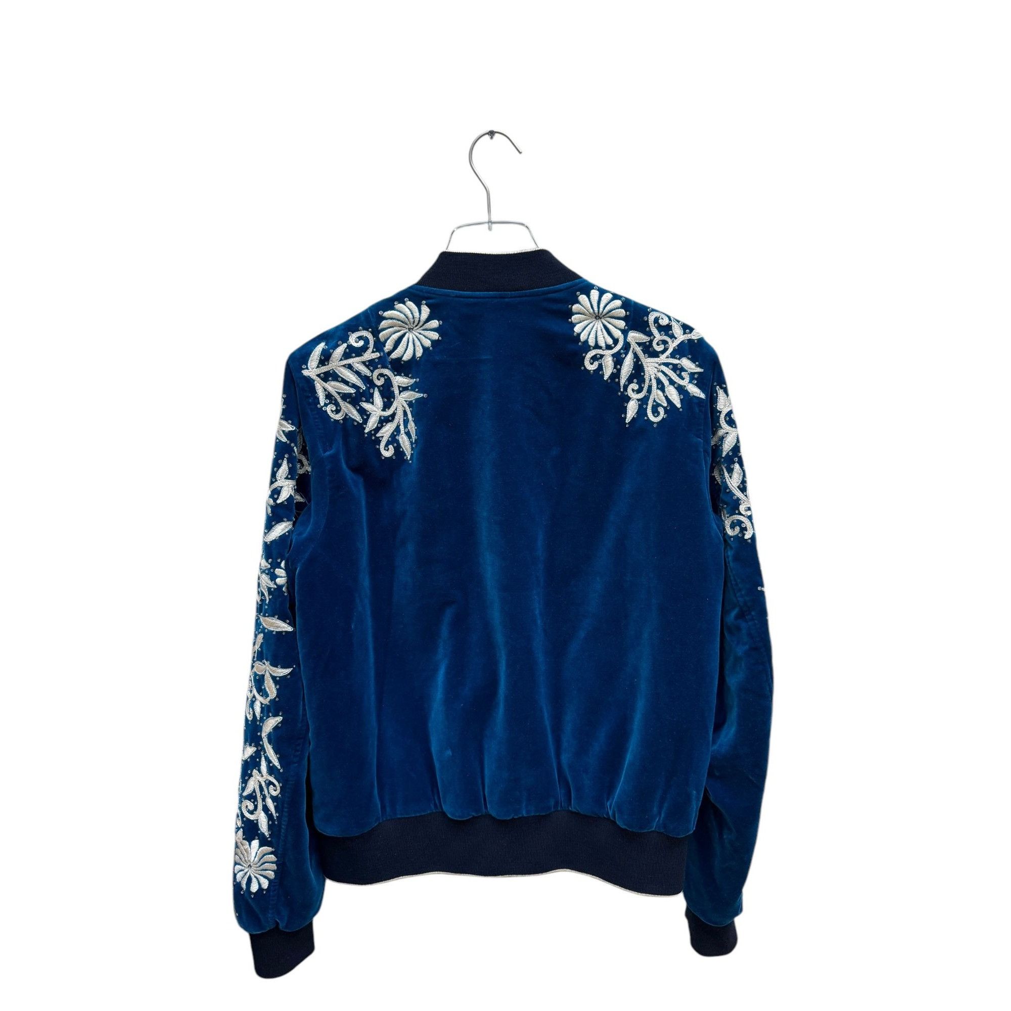 Dries Van Noten FW 2018 Blue Sequined Embroidered Bomber Jacket Size US M / EU 48-50 / 2 - 5 Thumbnail