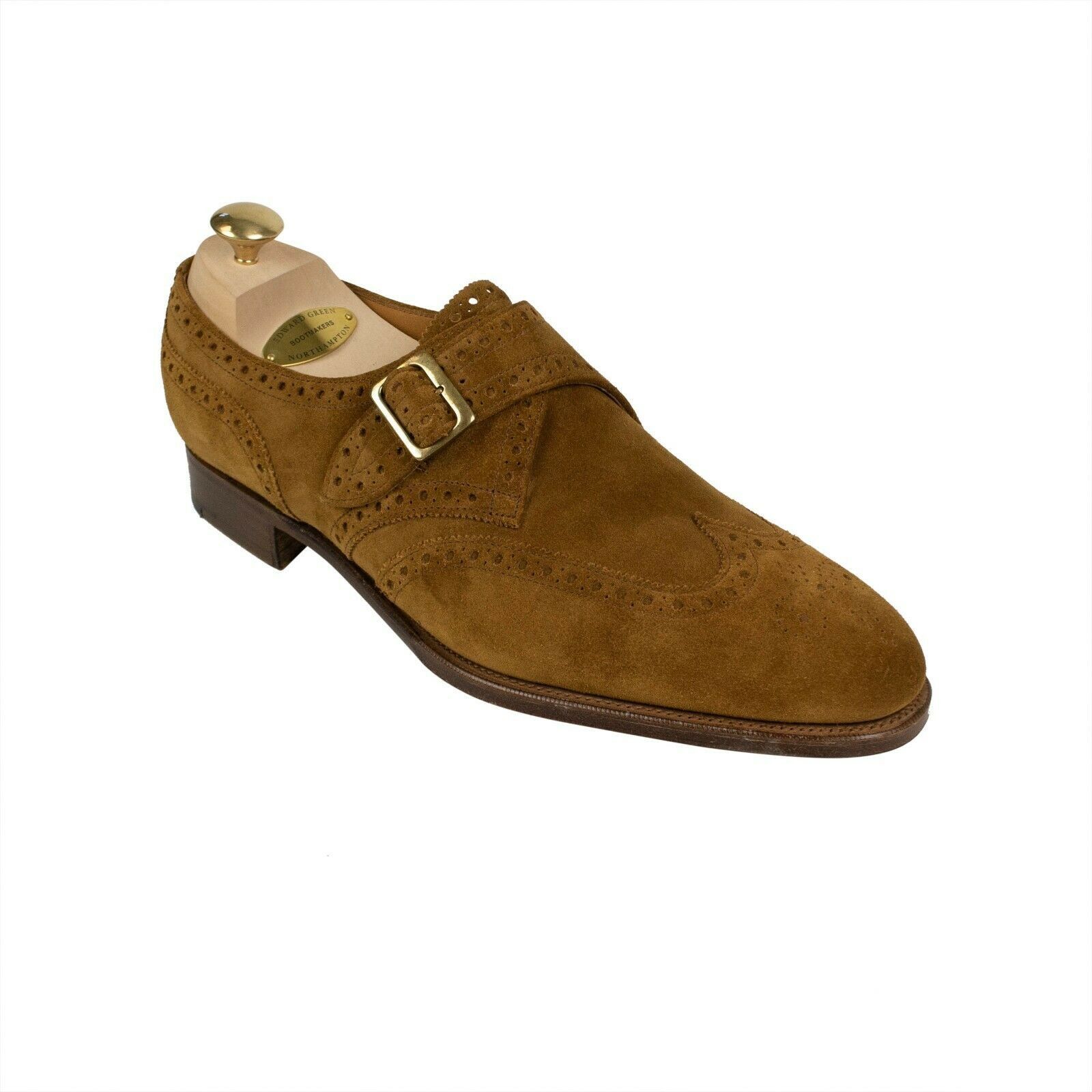 image of Edward Green Hove Brown Suede Shoes Size 8.5-9, Men's