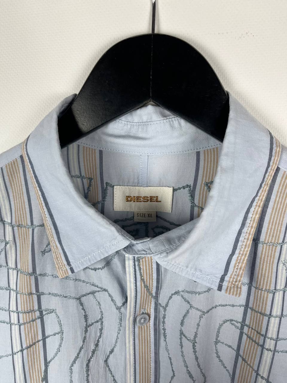 Diesel Vintage Diesel HP Industries Men's Embroidered Striped Size US XL / EU 56 / 4 - 7 Thumbnail