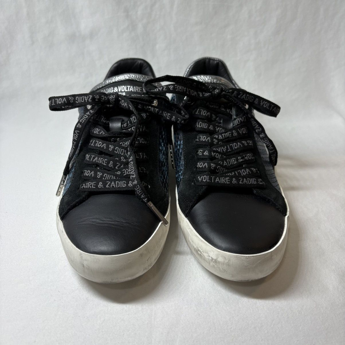 Zadig & Voltaire AUTHENTIC Zadig & Voltaire Blue Snake Sneakers Size US 8 / IT 38 - 2 Thumbnail
