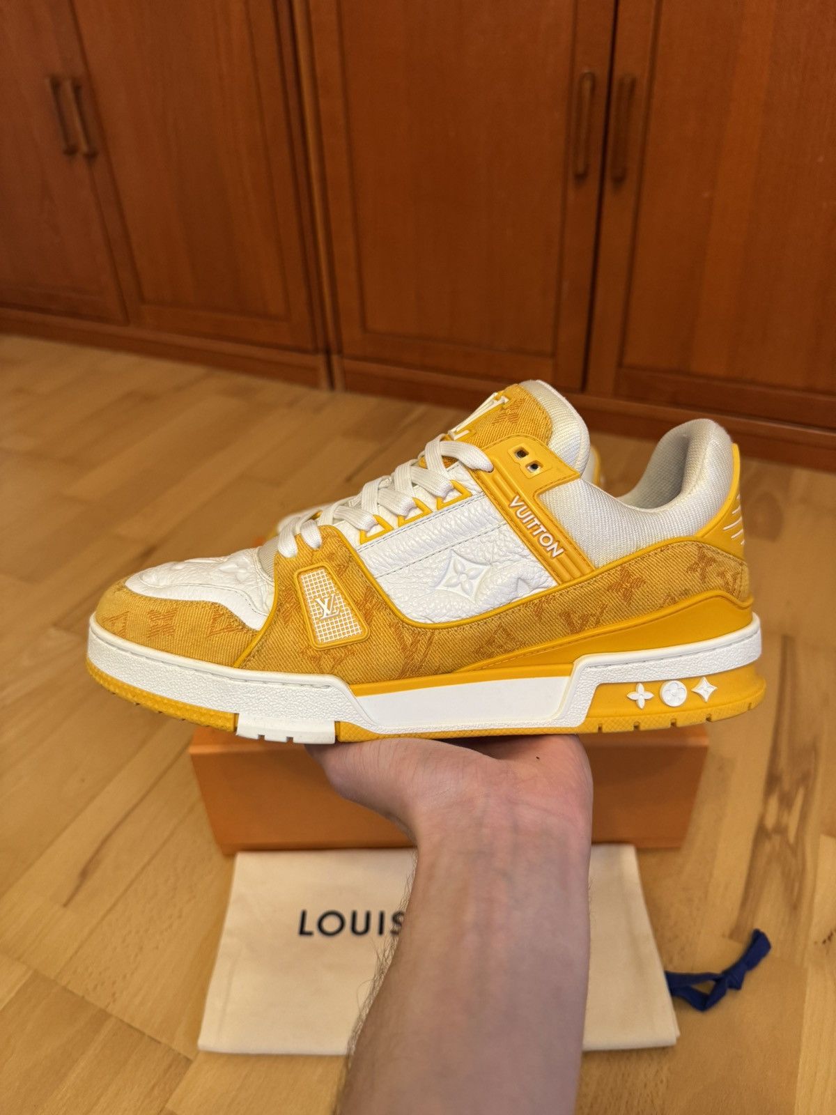 Louis Vuitton Louis Vuitton LV Trainer Orange Denim Size US 9 / EU 42 - 2 Thumbnail